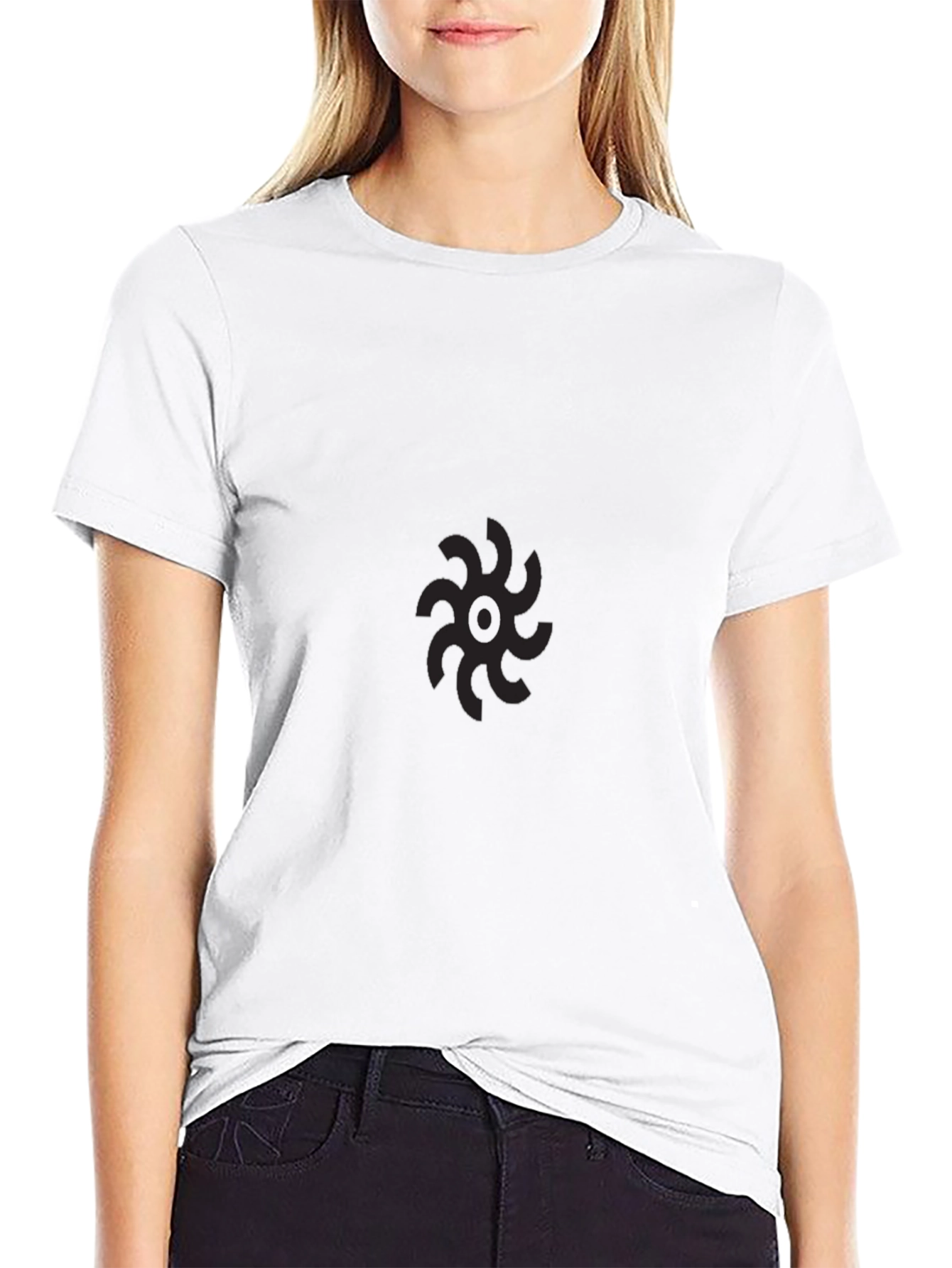 Black Graphic Print Tee - Modern Style