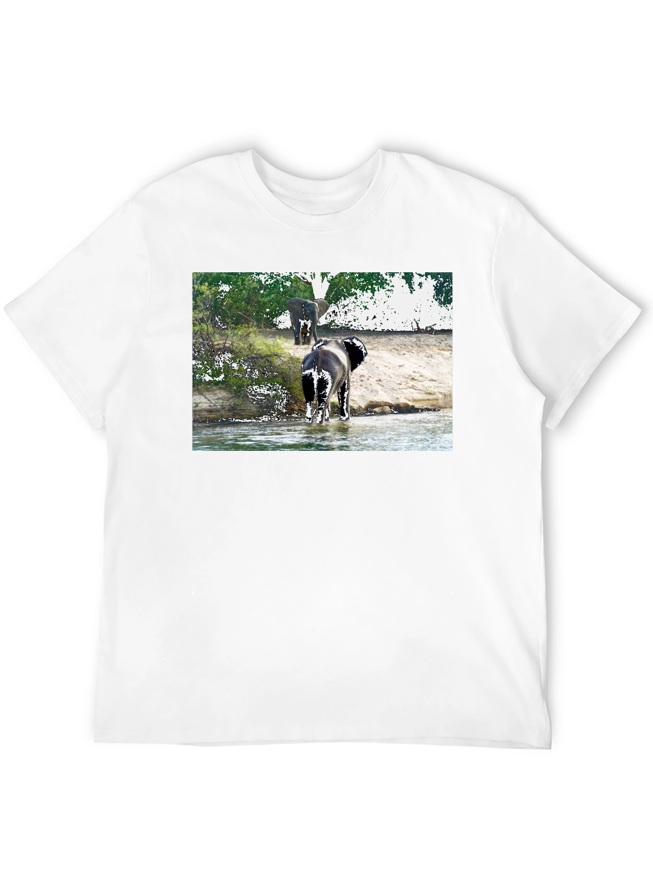 Elephant River Black T-Shirt