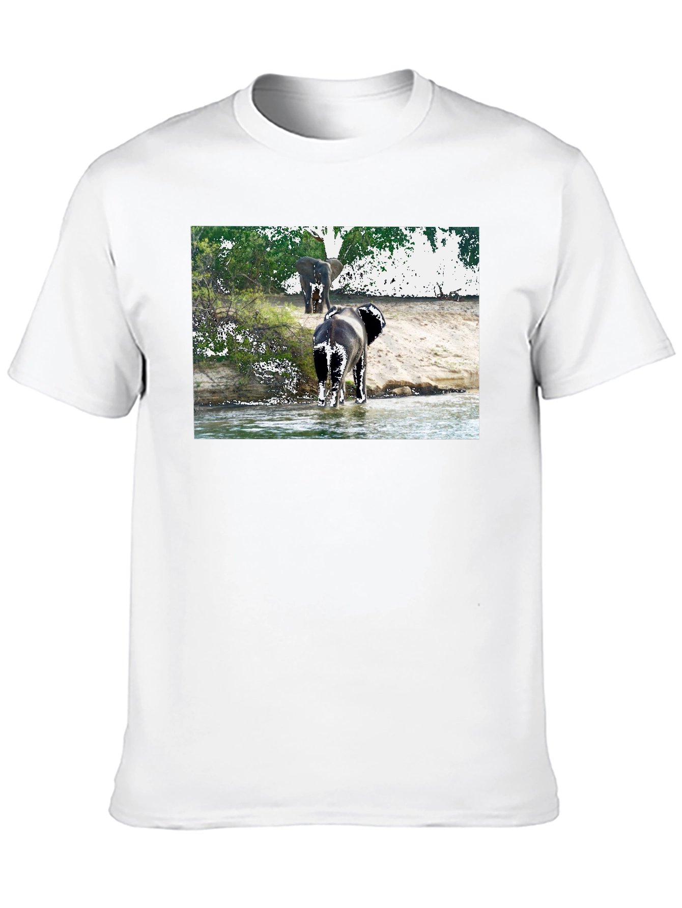 Elephant River Black T-Shirt