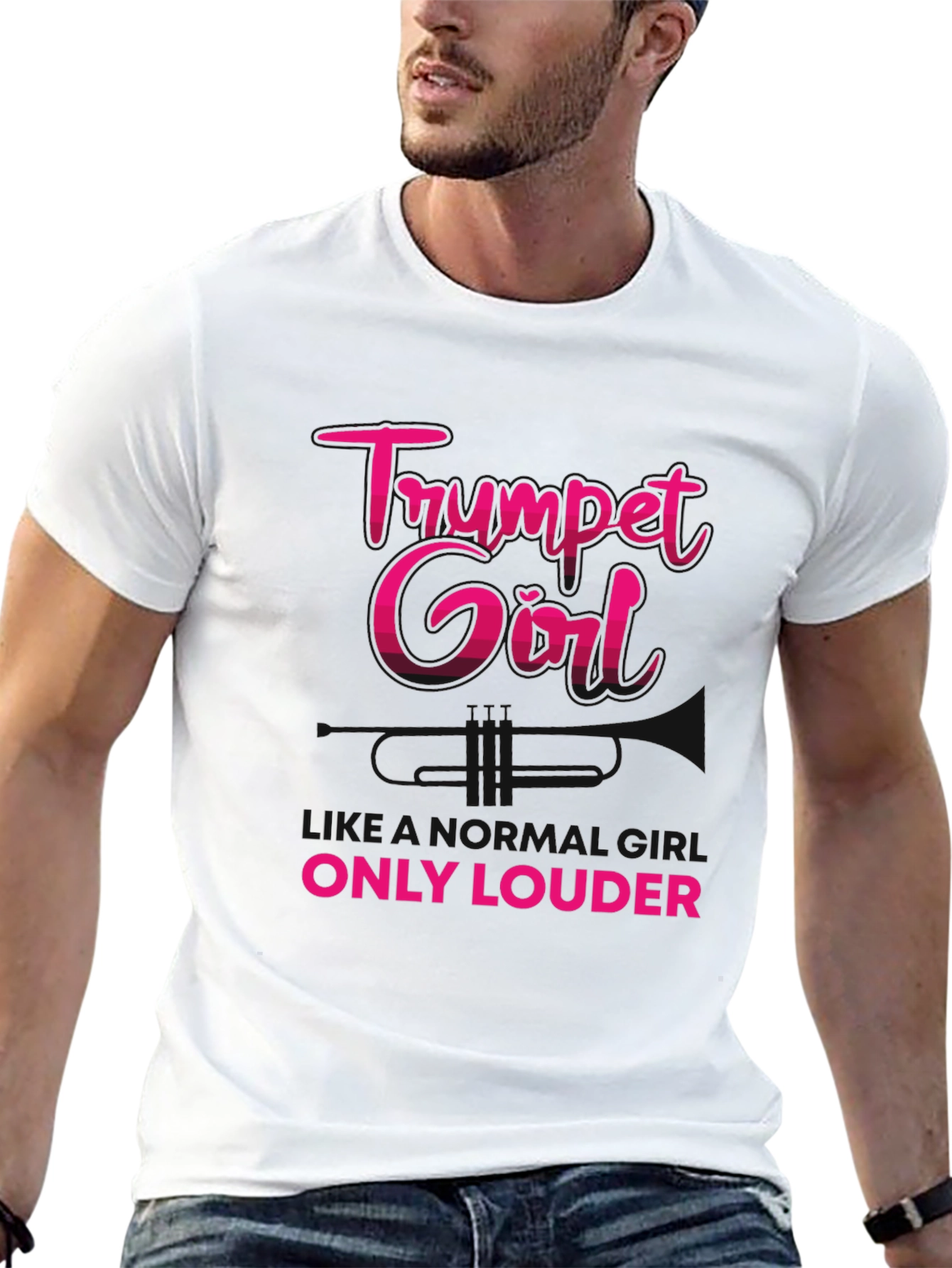 Trumpet Girl T-Shirt - Musicians Graphic Tee
