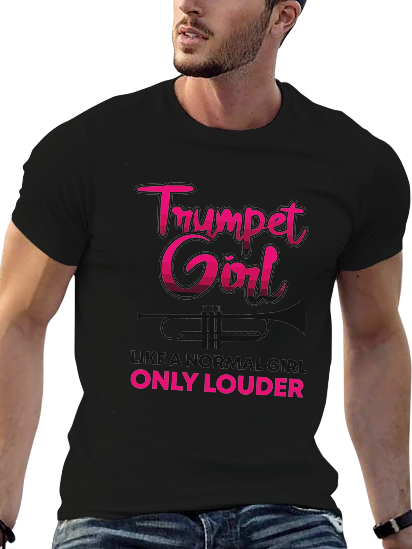 Trumpet Girl T-Shirt - Musicians Graphic Tee
