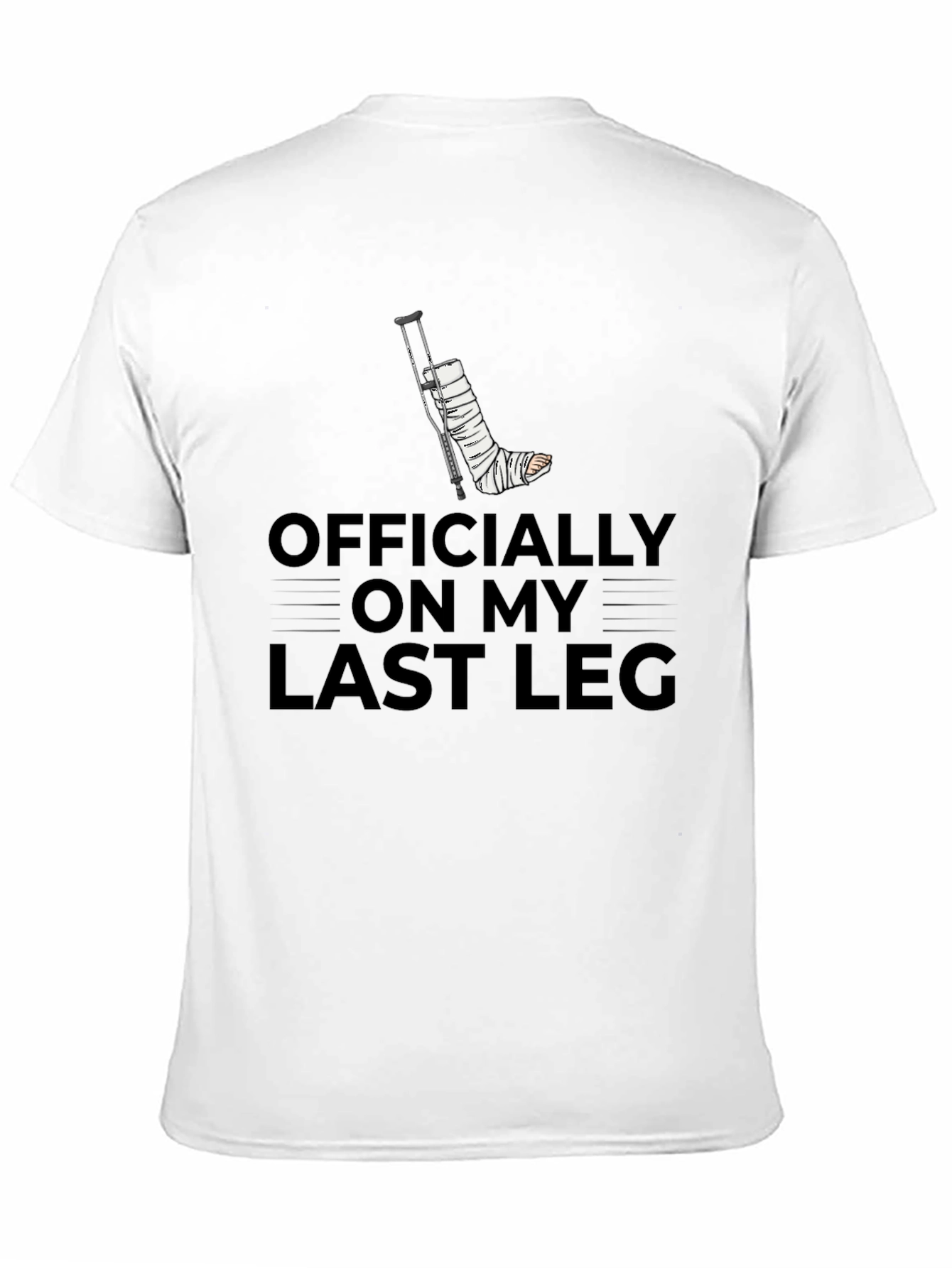 Officially On My Last Leg Black T-Shirt