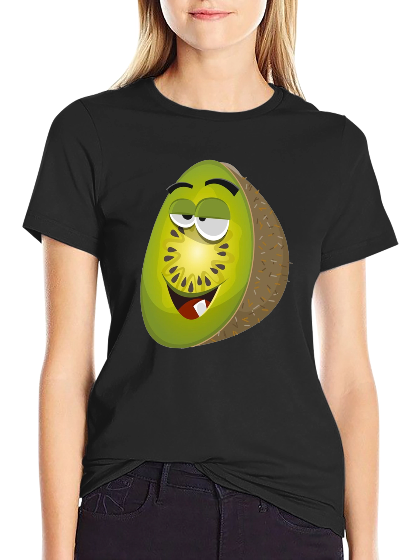 Kiwi Cartoon Graphic T-Shirt - Funky Fruit Tee