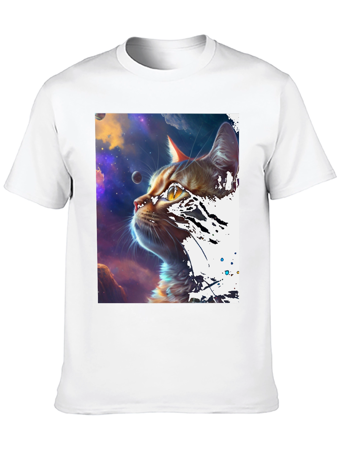 Cosmic Cat Black T-Shirt