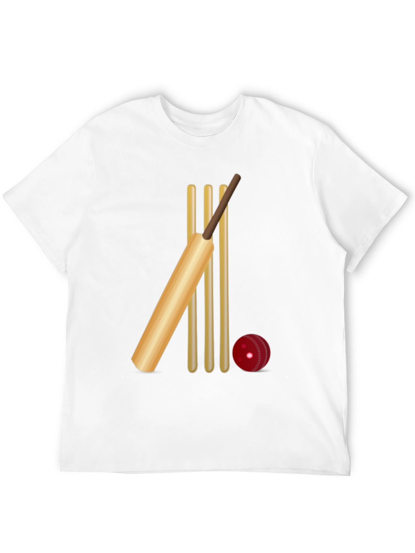 Cricket Bat & Wicket Graphic Tee