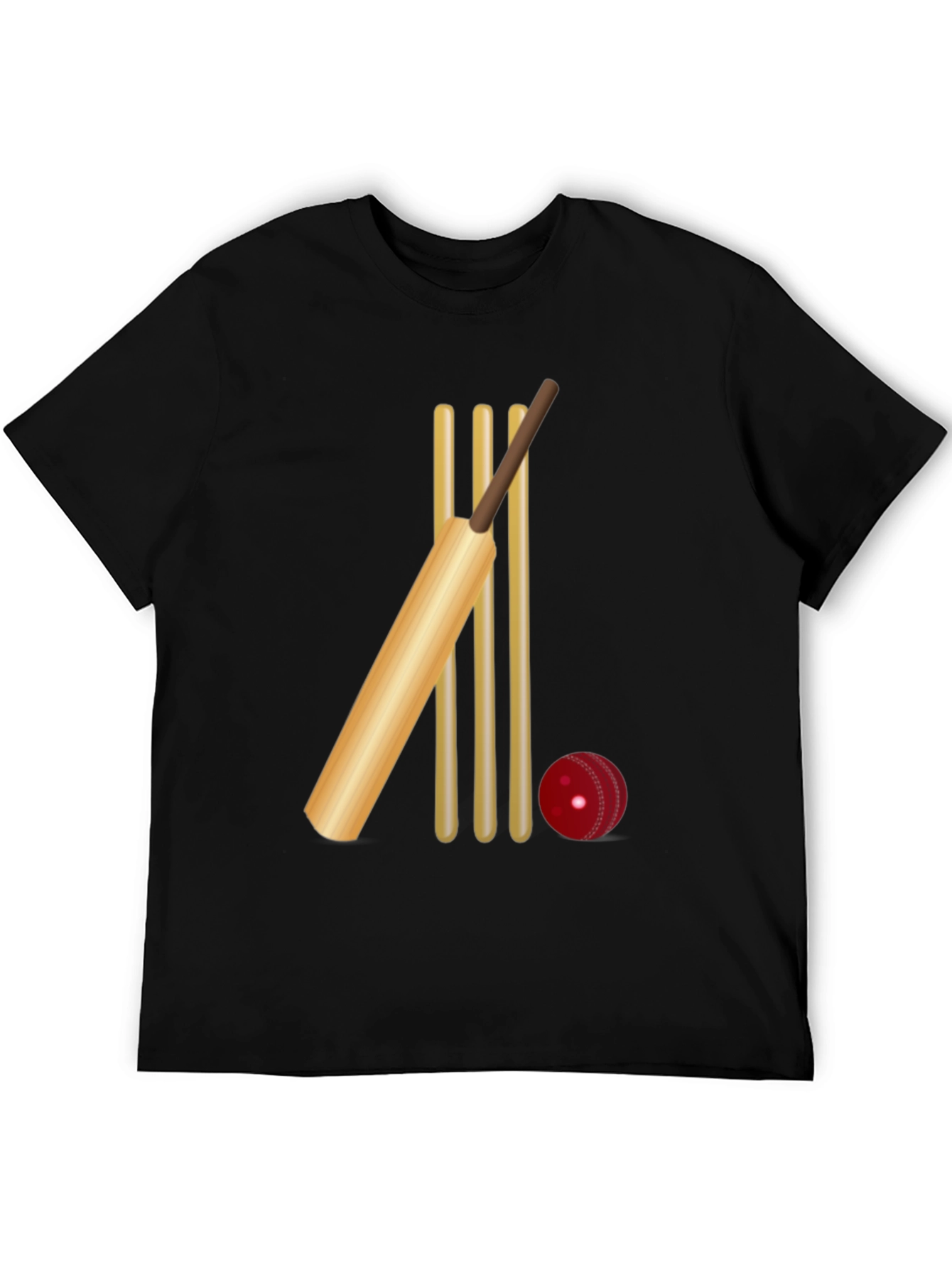 Cricket Bat & Wicket Graphic Tee