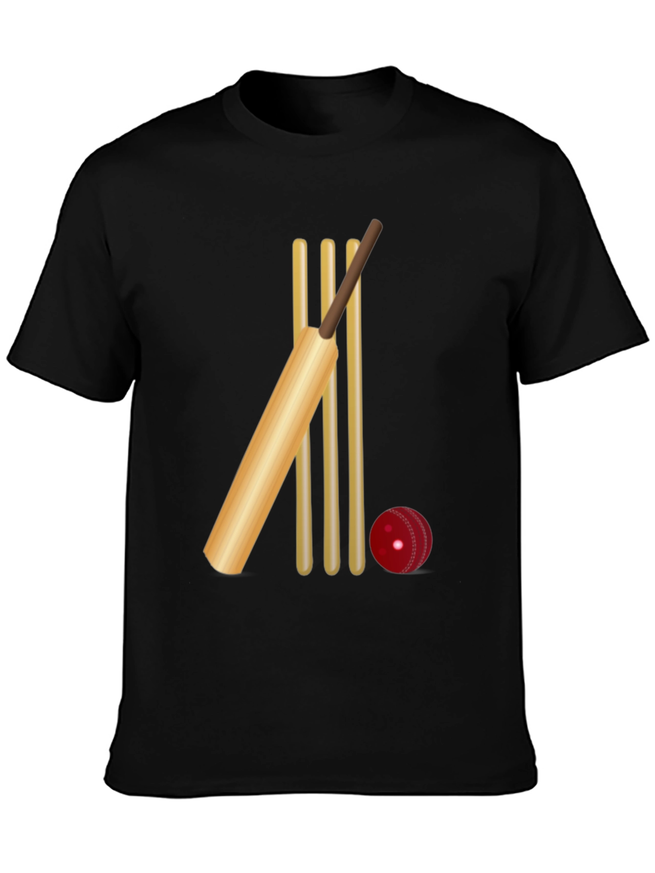 Cricket Bat & Wicket Graphic Tee