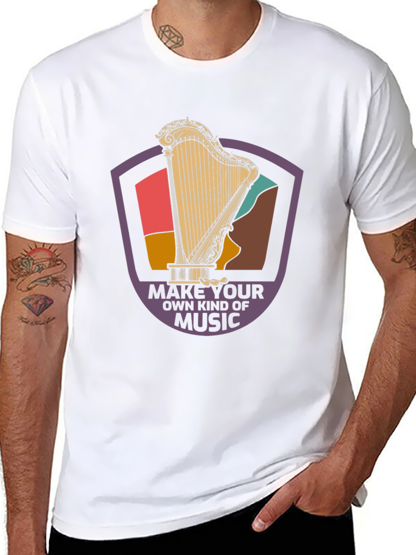 Harp Music T-Shirt: Make Your Own Kind of Music