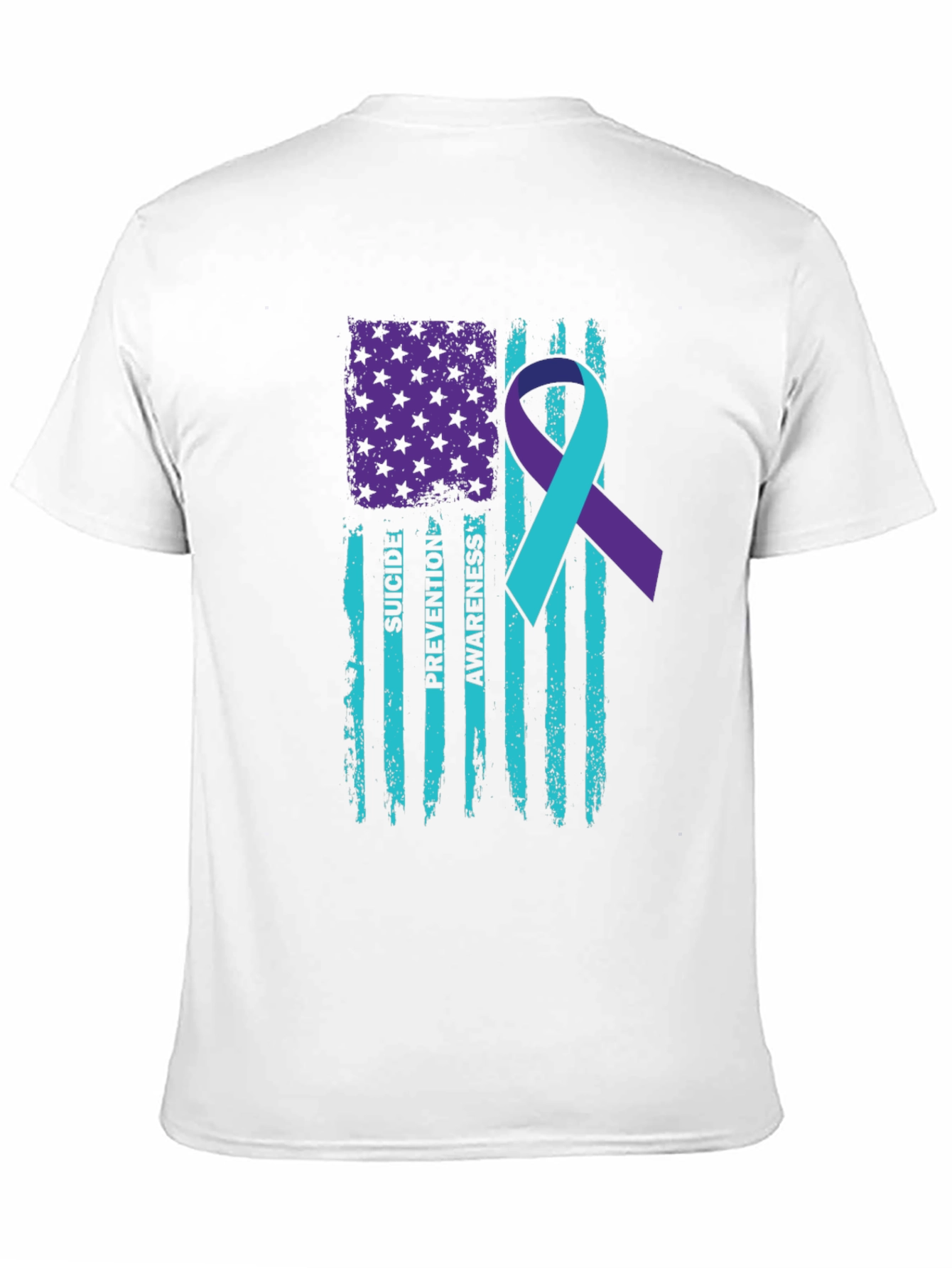 Suicide Prevention Awareness American Flag T-Shirt