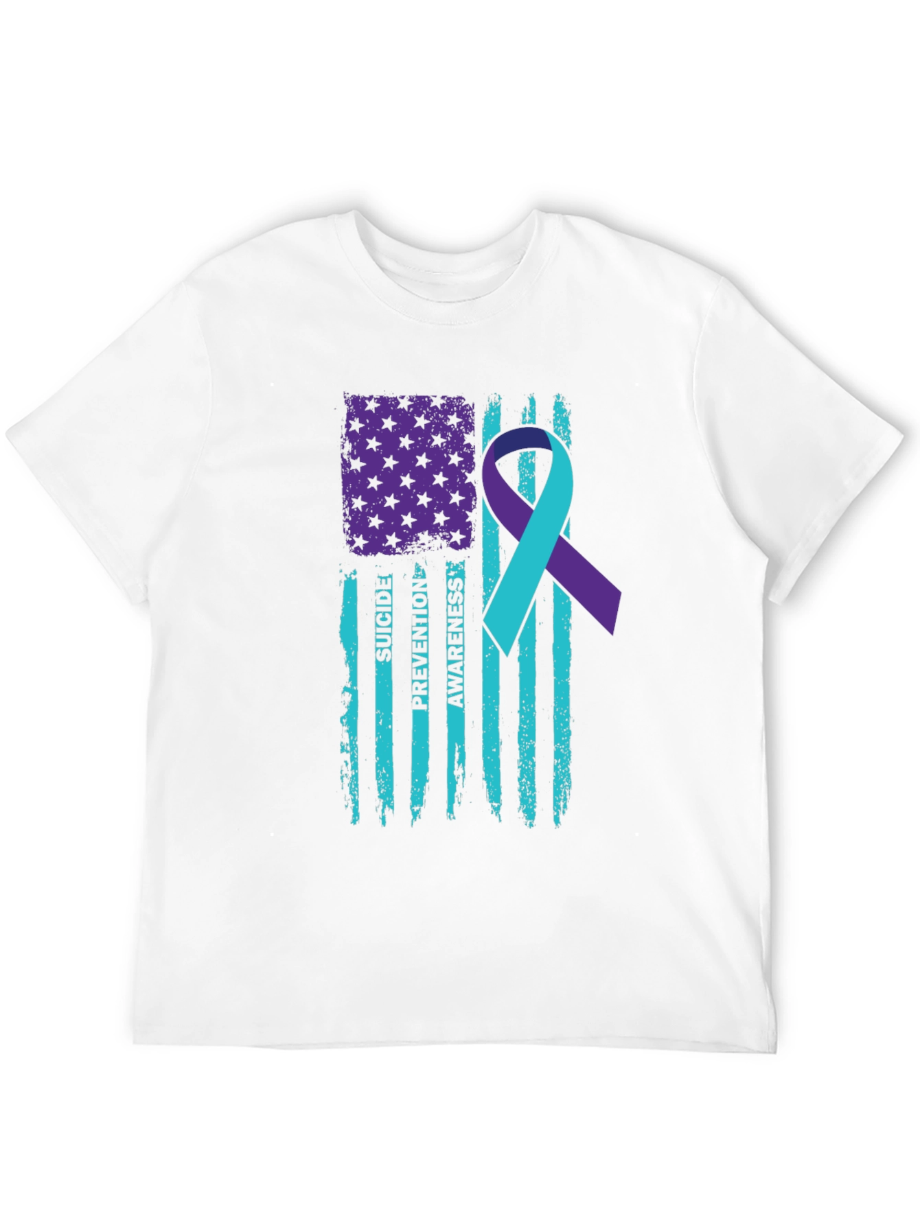 Suicide Prevention Awareness American Flag T-Shirt