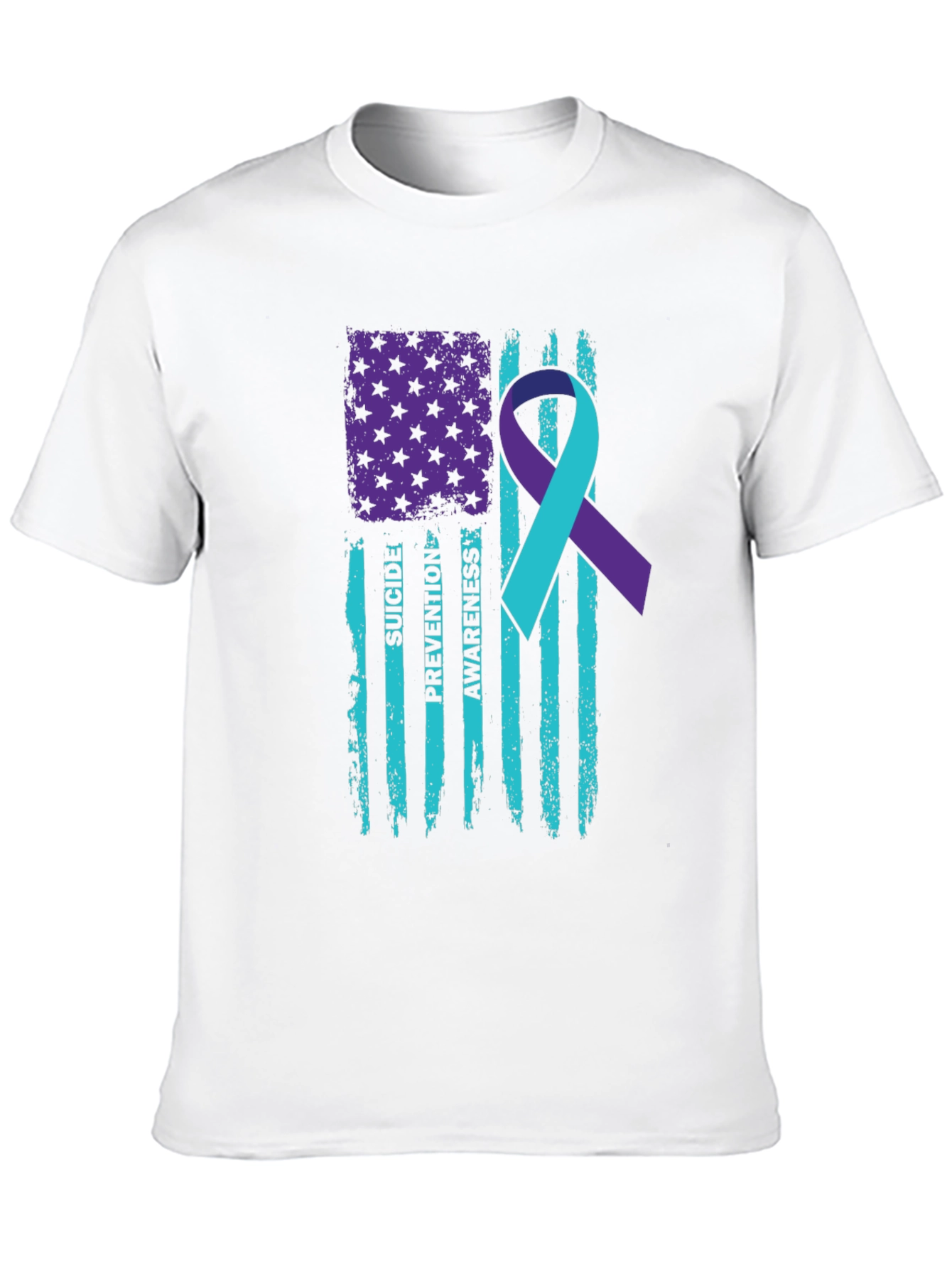 Suicide Prevention Awareness American Flag T-Shirt