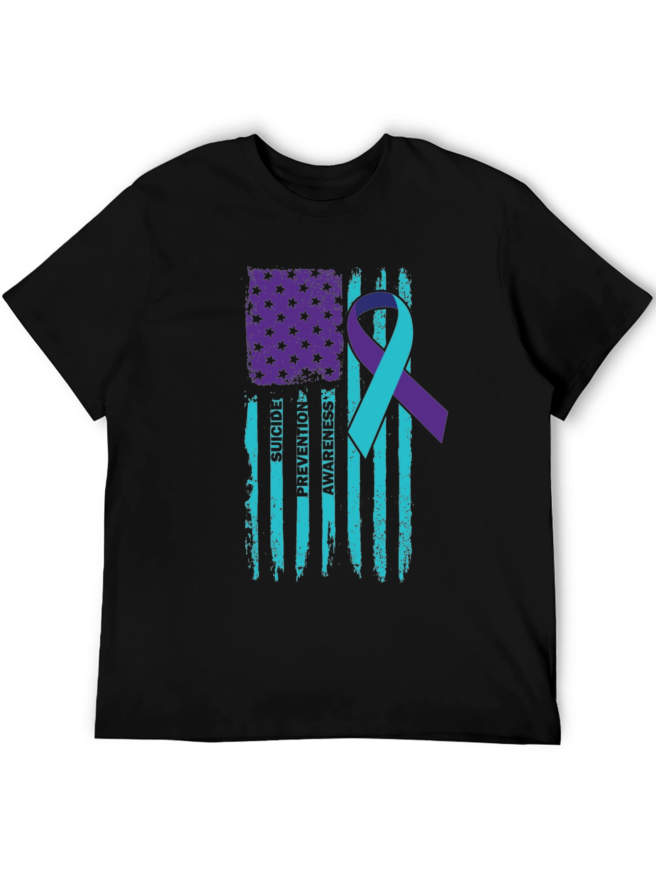 Suicide Prevention Awareness American Flag T-Shirt