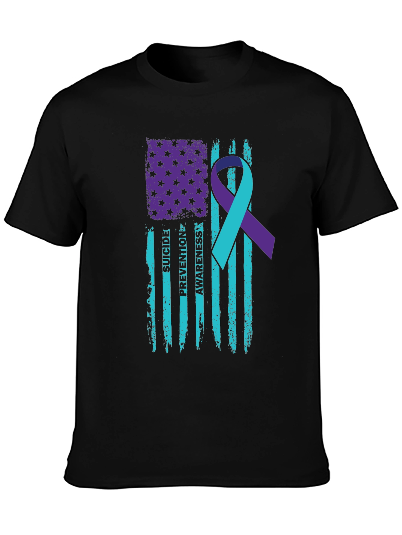 Suicide Prevention Awareness American Flag T-Shirt