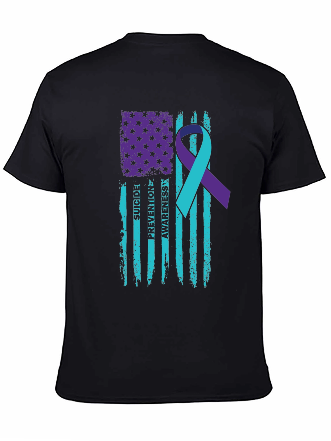 Suicide Prevention Awareness American Flag T-Shirt