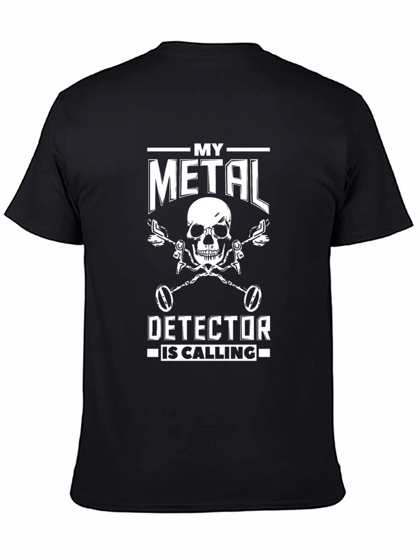 Metal Detecting T-Shirt - Skull Detector Design