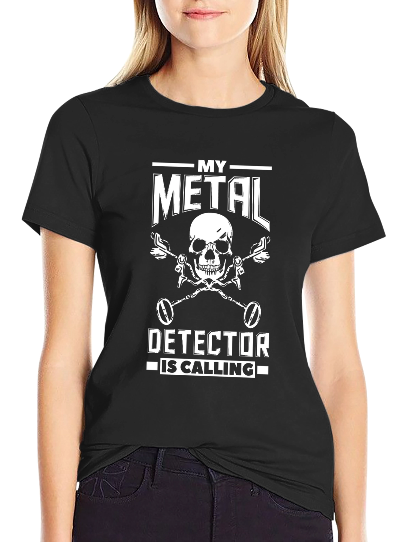 Metal Detecting T-Shirt - Skull Detector Design