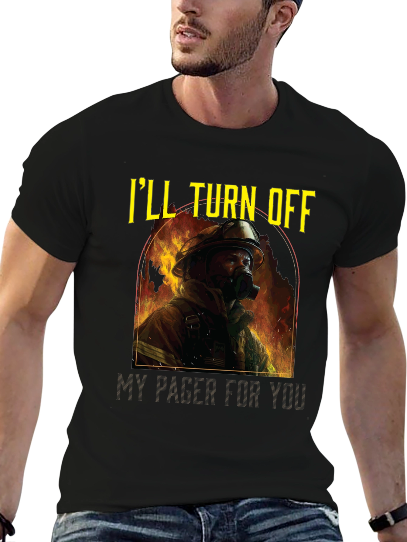 Firefighter Love Tee: Ill Turn Off My Pager