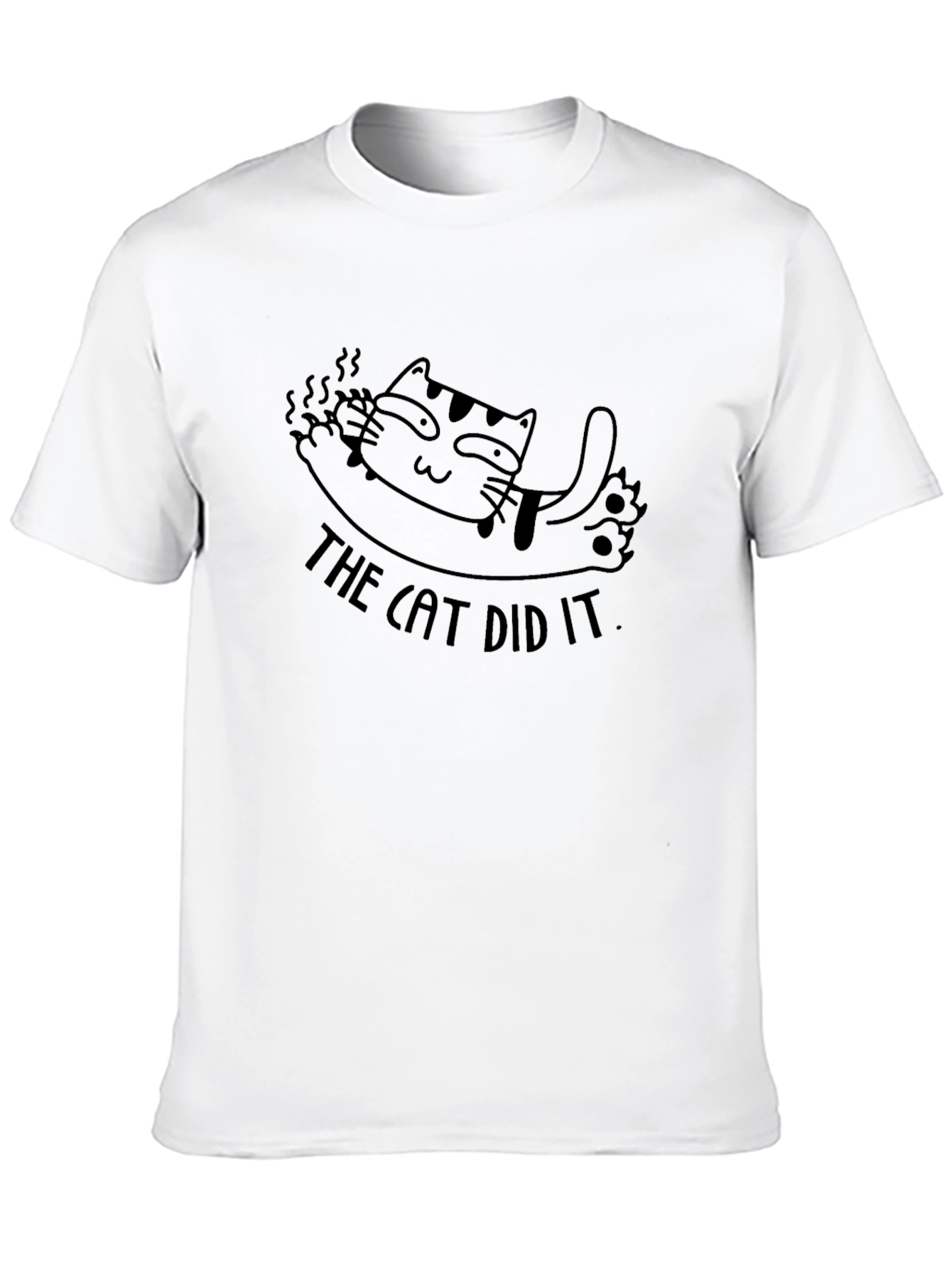 The Cat Did It T-Shirt - Funny Graphic Tee