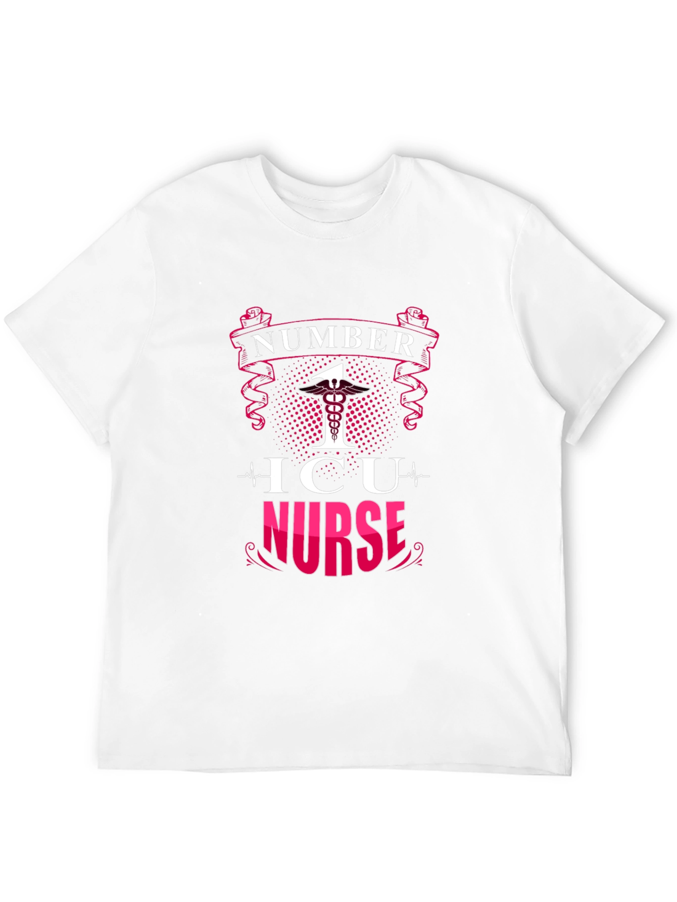 Number One ICU Nurse Black T-Shirt
