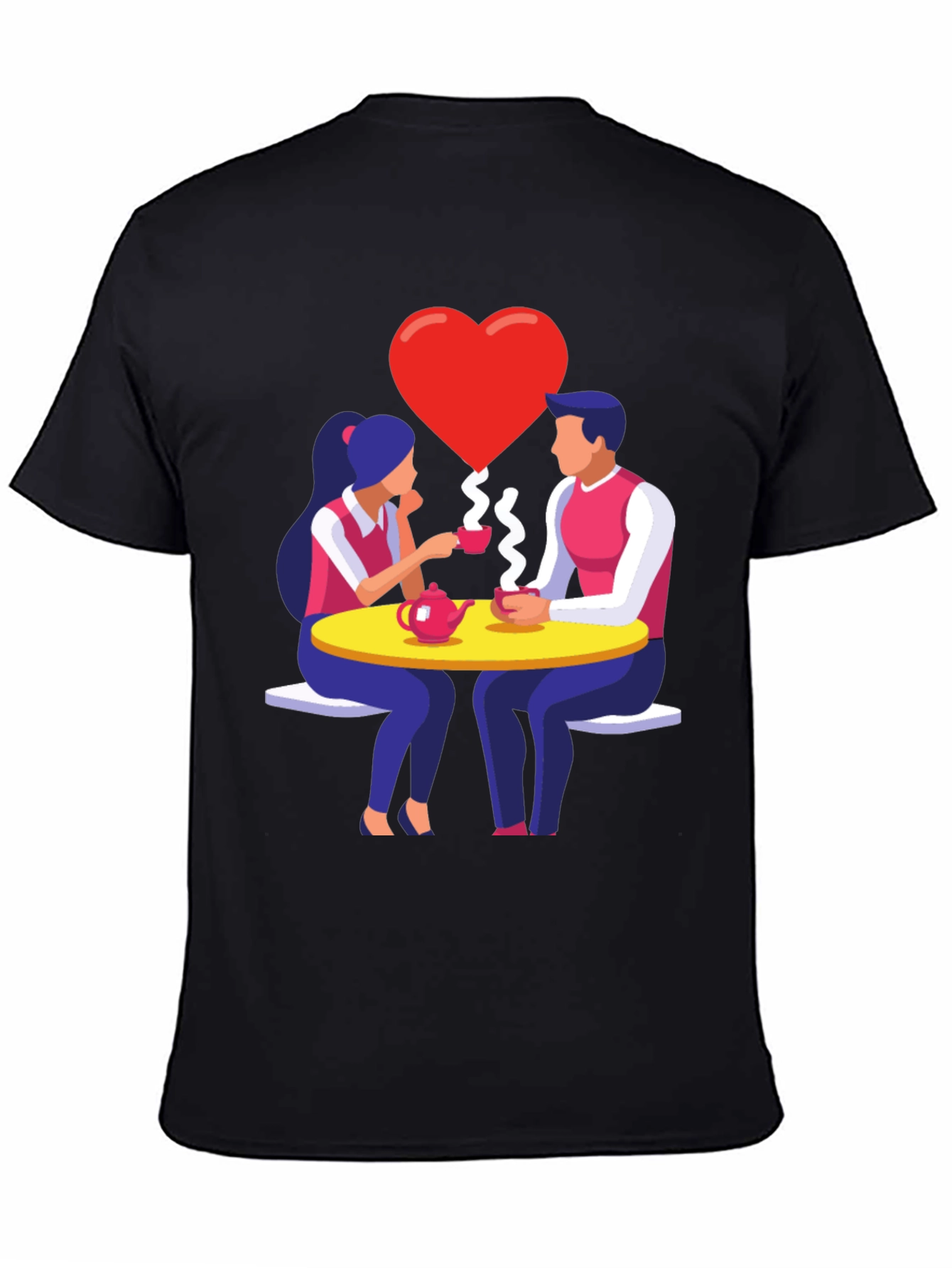 Romantic Tea Date Graphic T-Shirt