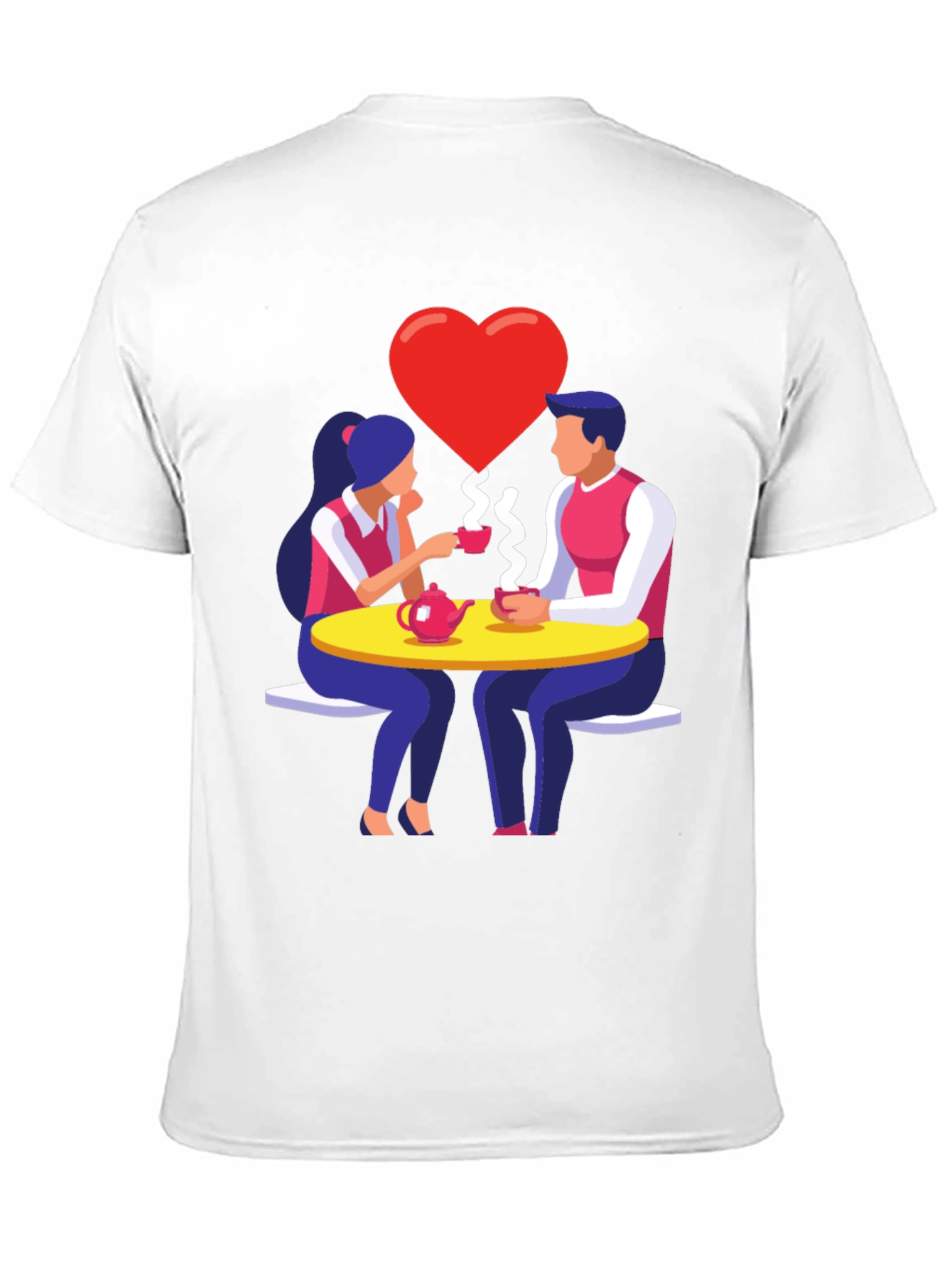 Romantic Tea Date Graphic T-Shirt