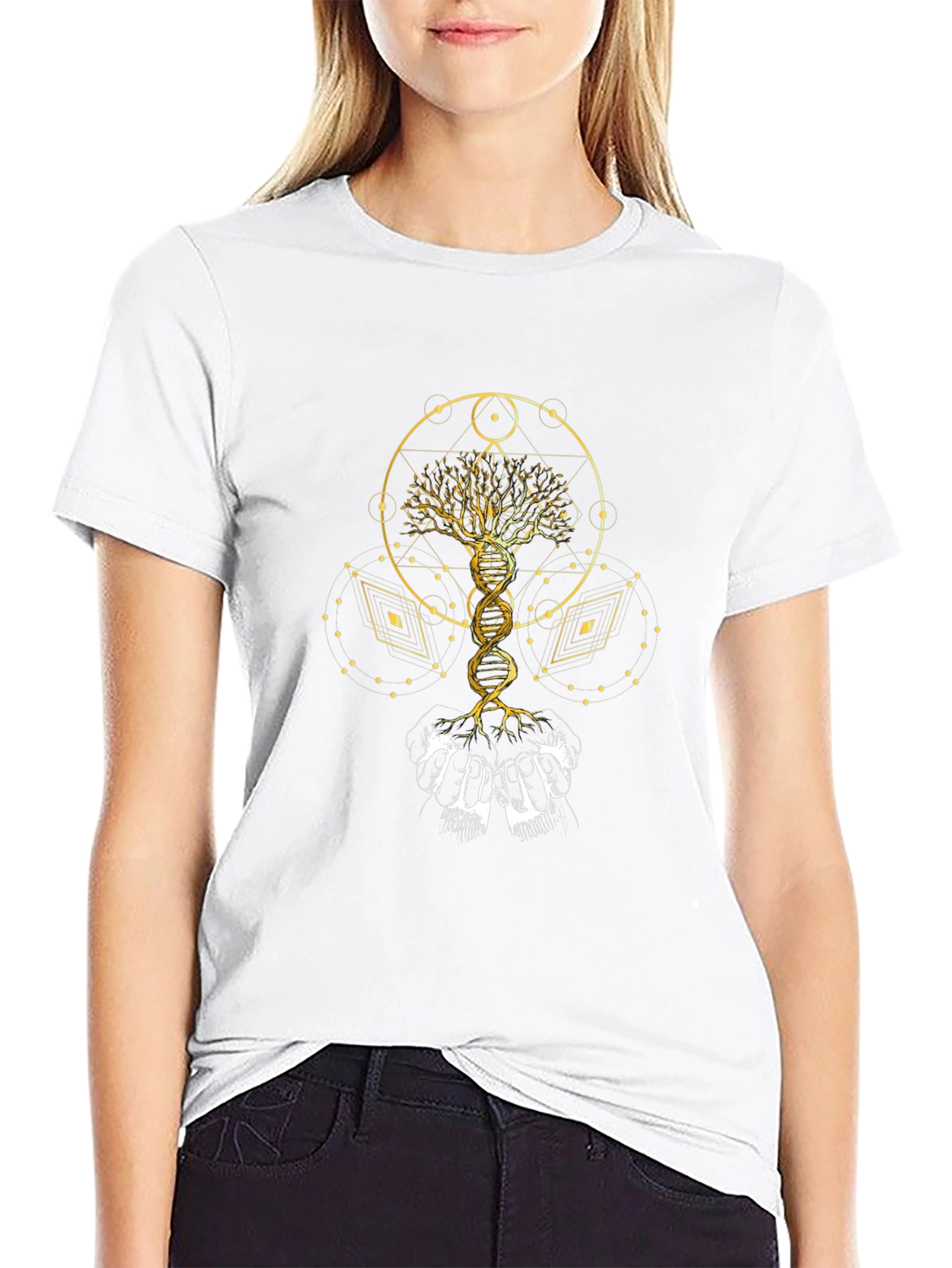 Geometric Tree of Life Graphic T-Shirt