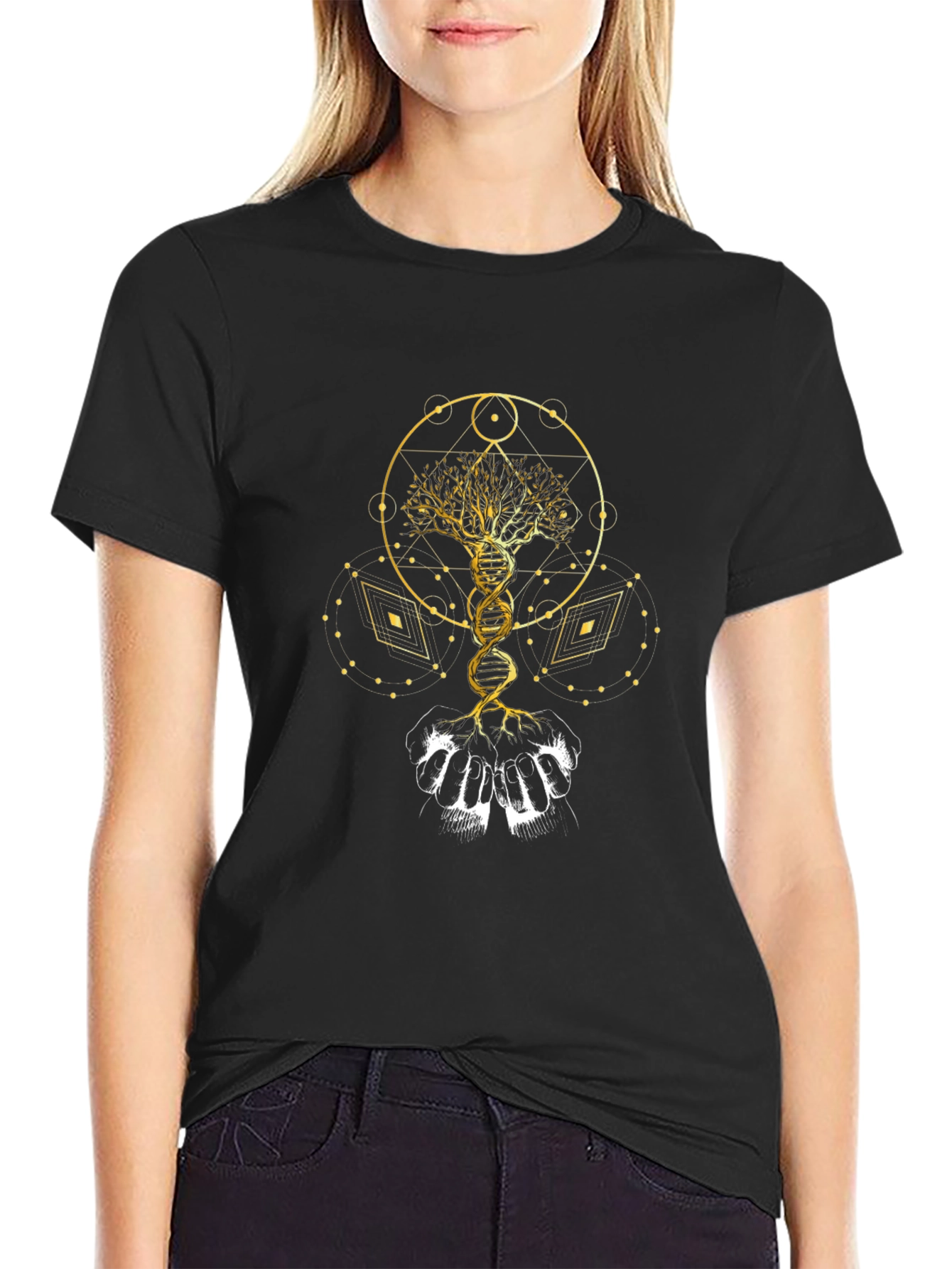 Geometric Tree of Life Graphic T-Shirt