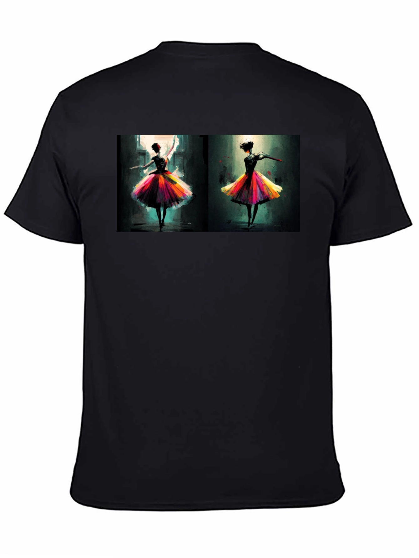 Ballerina Dance Art Black T-Shirt