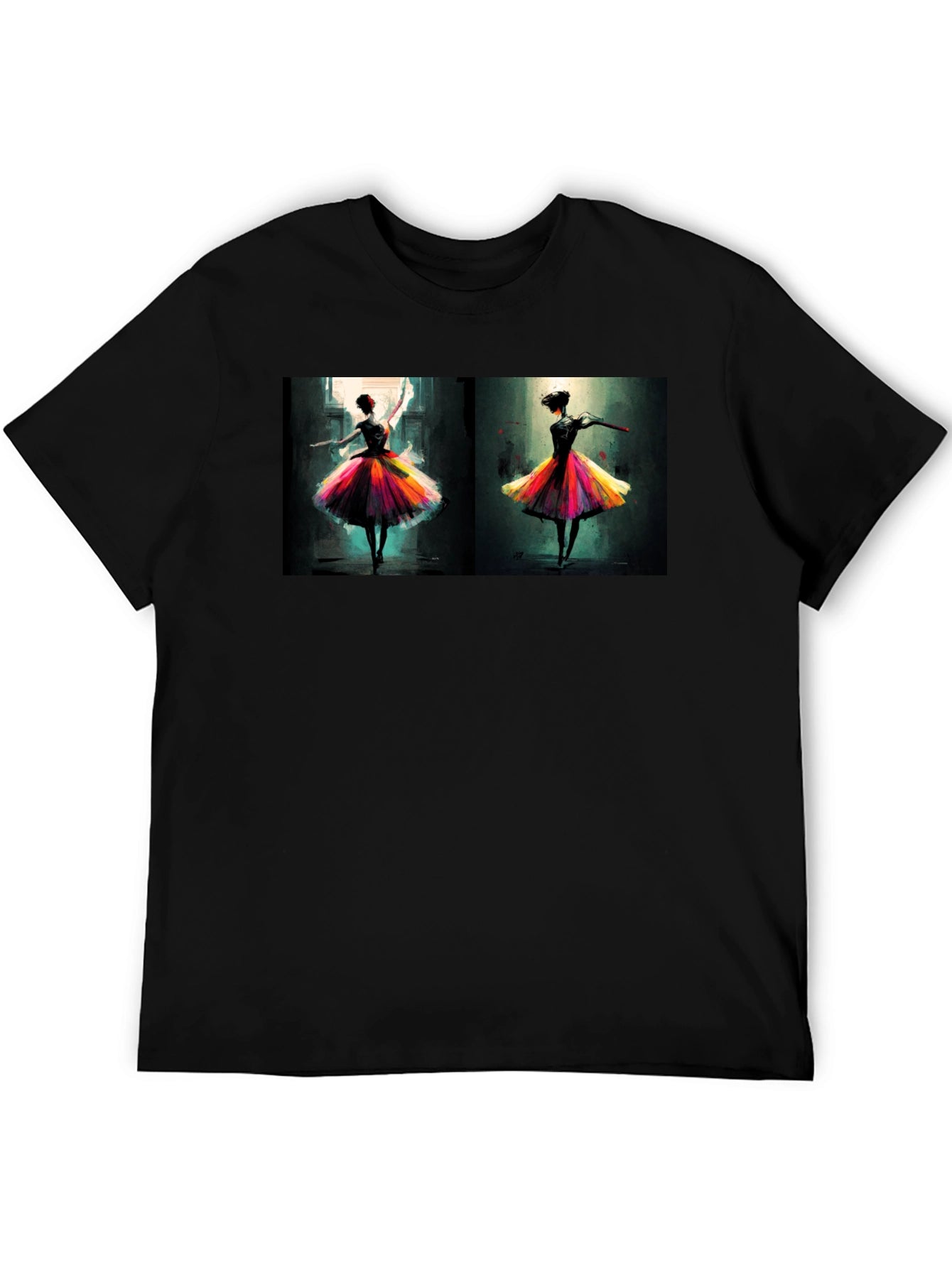 Ballerina Dance Art Black T-Shirt