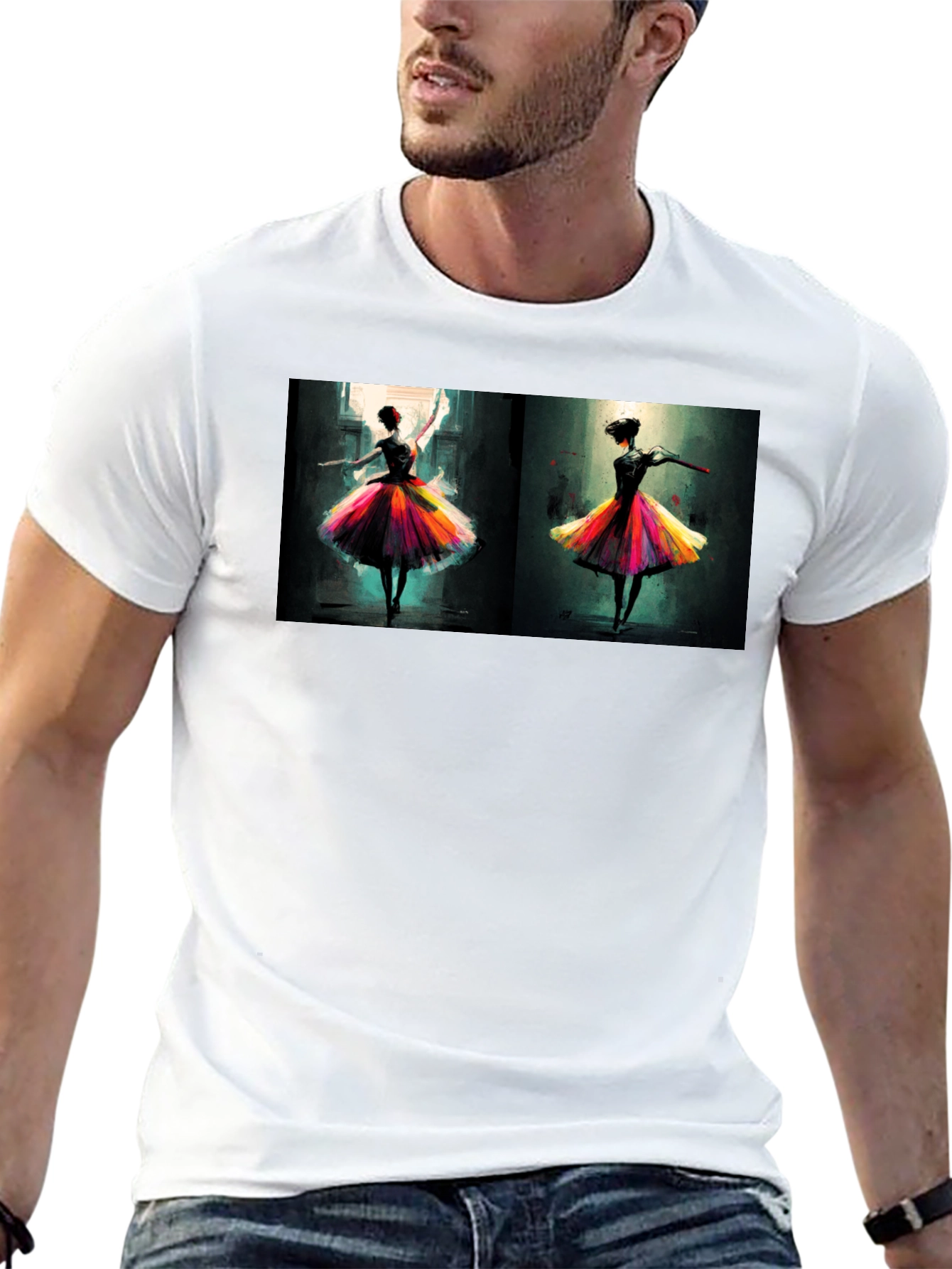 Ballerina Dance Art Black T-Shirt