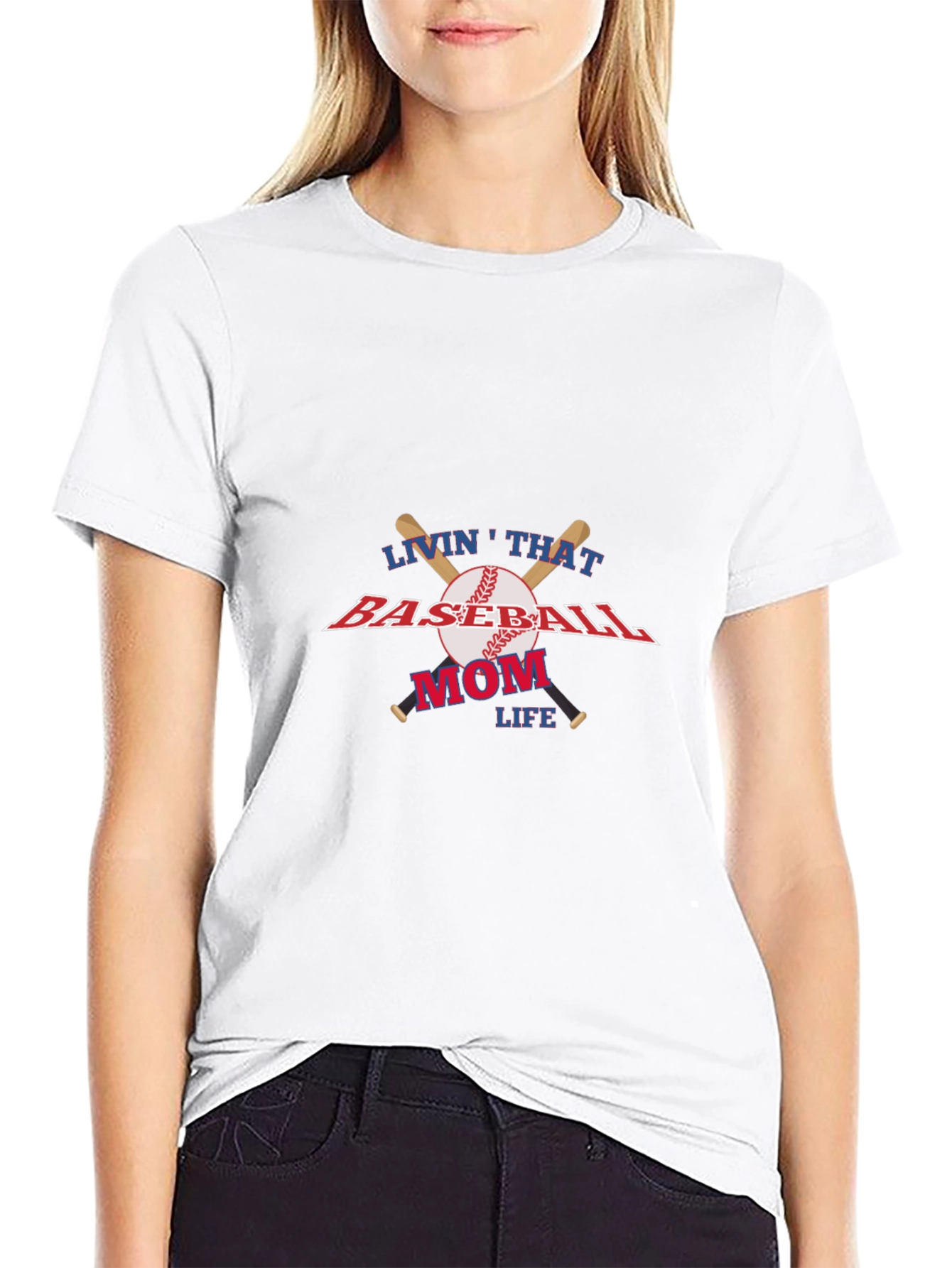 Baseball Mom Life Graphic T-Shirt