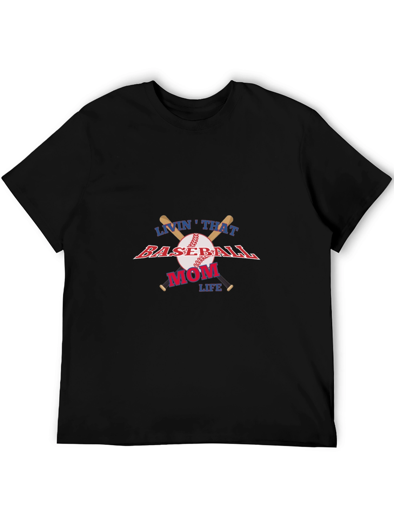 Baseball Mom Life Graphic T-Shirt