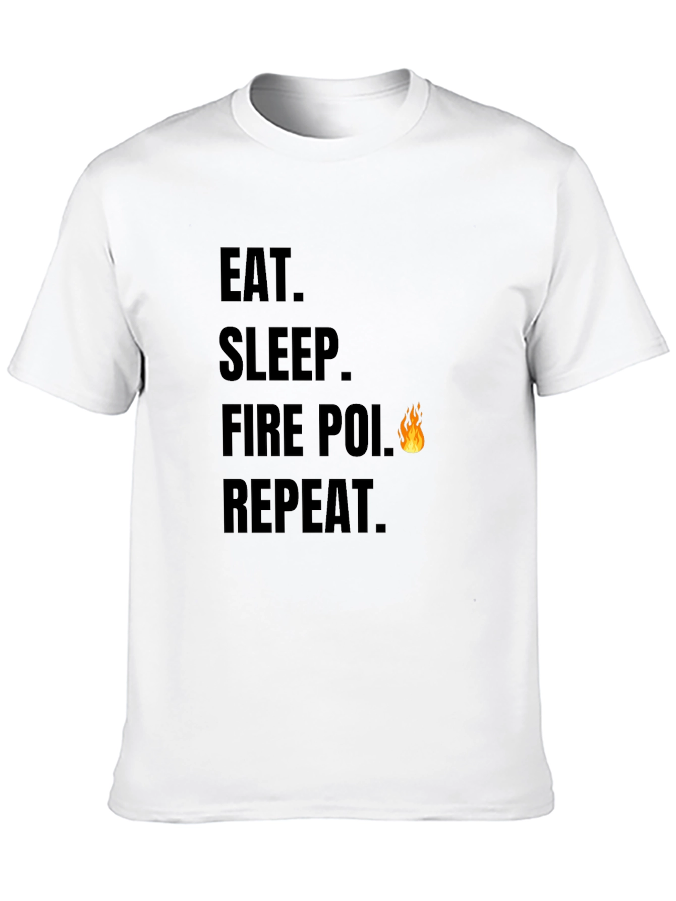 Eat Sleep Fire Poi Repeat Black T-Shirt