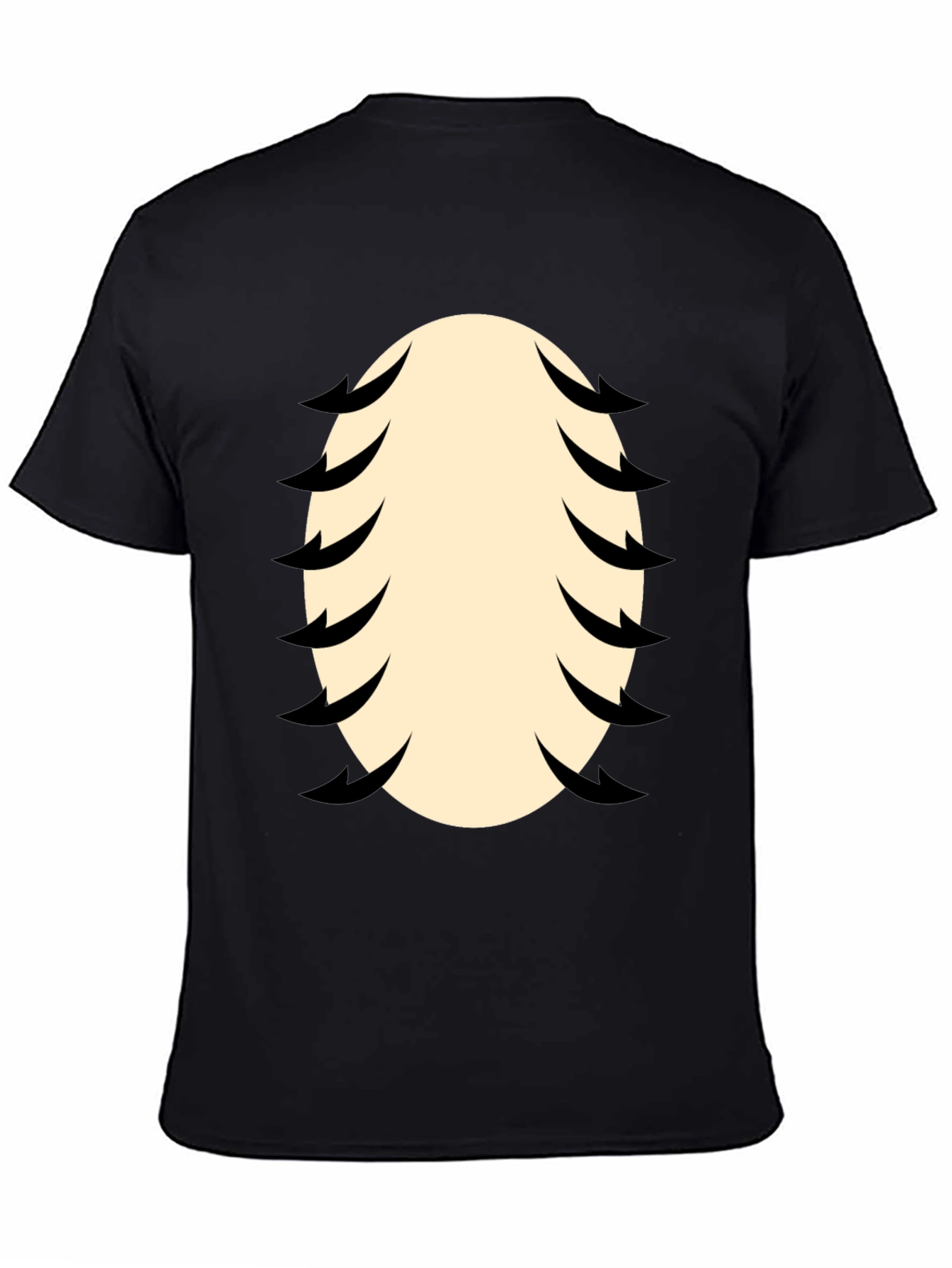 Funny Baseball Stitching Costume Black T-Shirt
