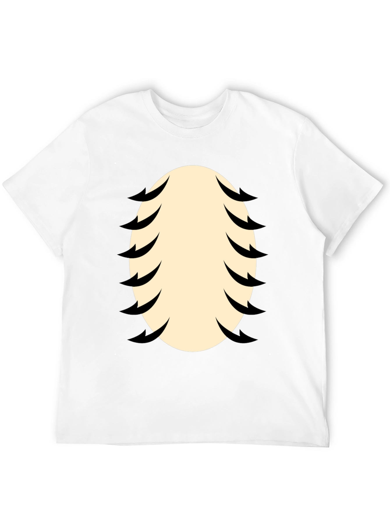 Funny Baseball Stitching Costume Black T-Shirt