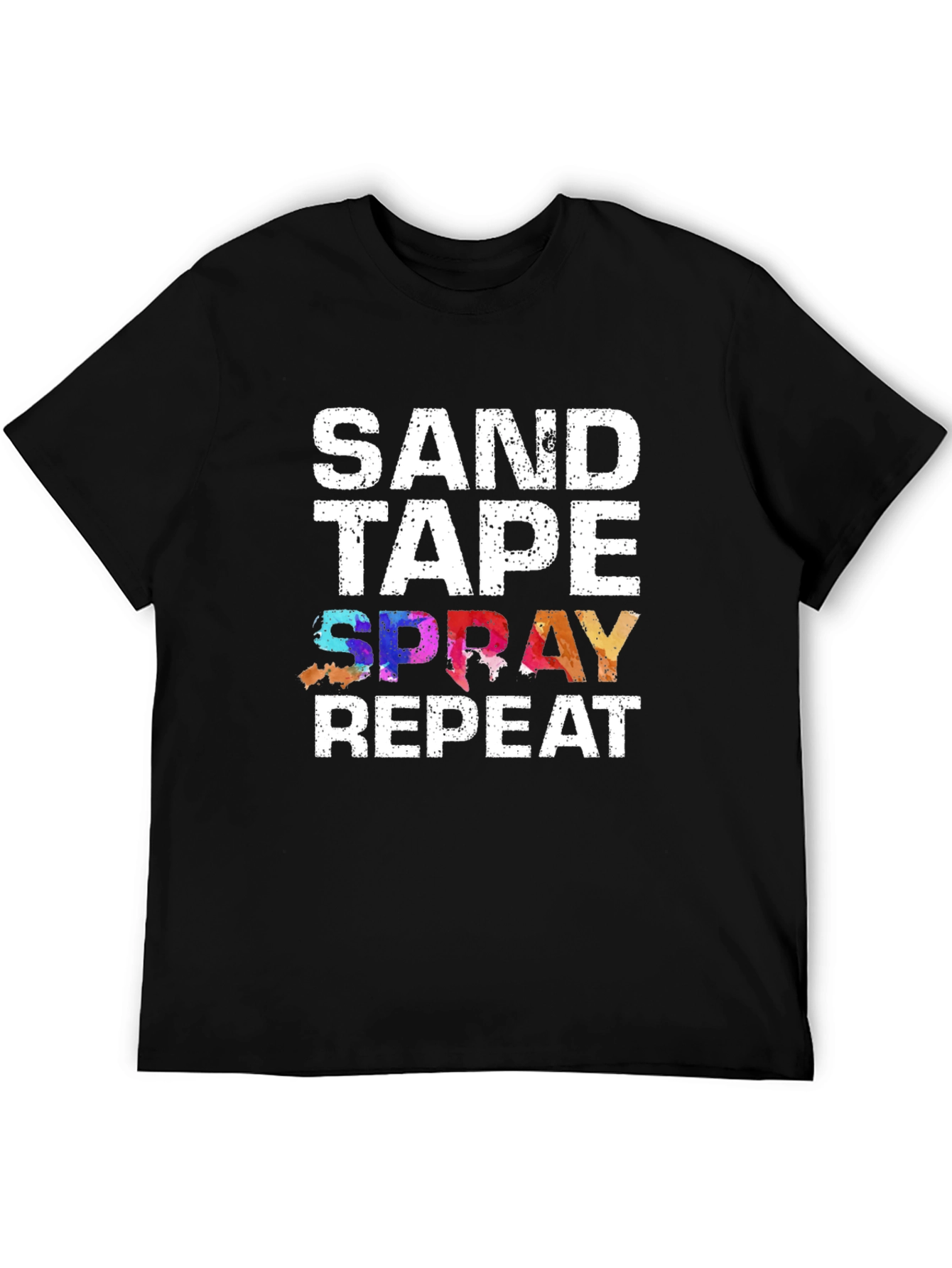 Sand Tape Spray Repeat Graphic T-Shirt