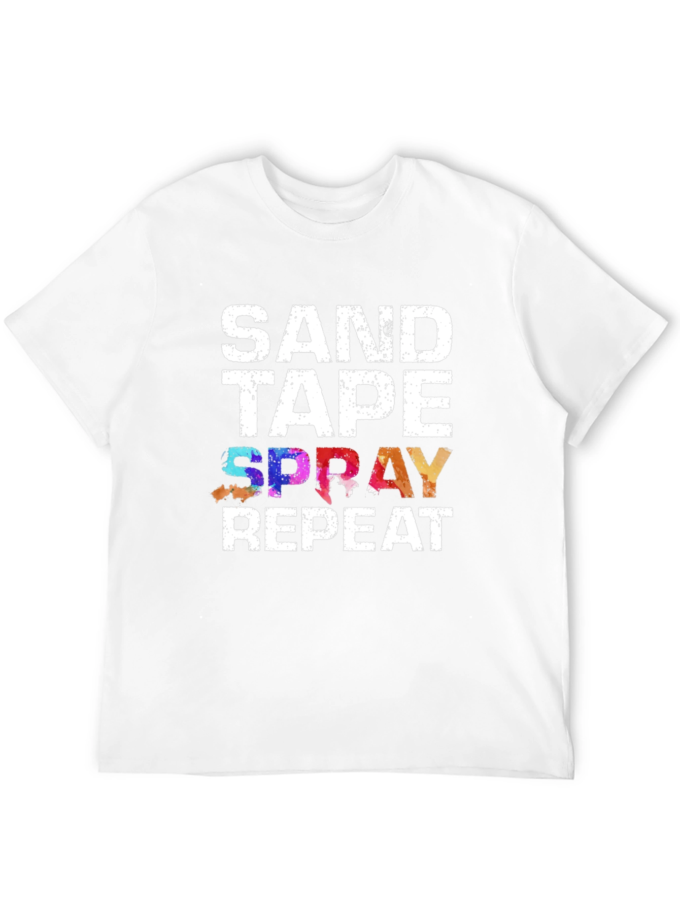 Sand Tape Spray Repeat Graphic T-Shirt
