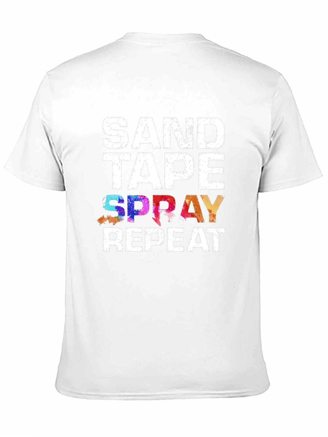 Sand Tape Spray Repeat Graphic T-Shirt