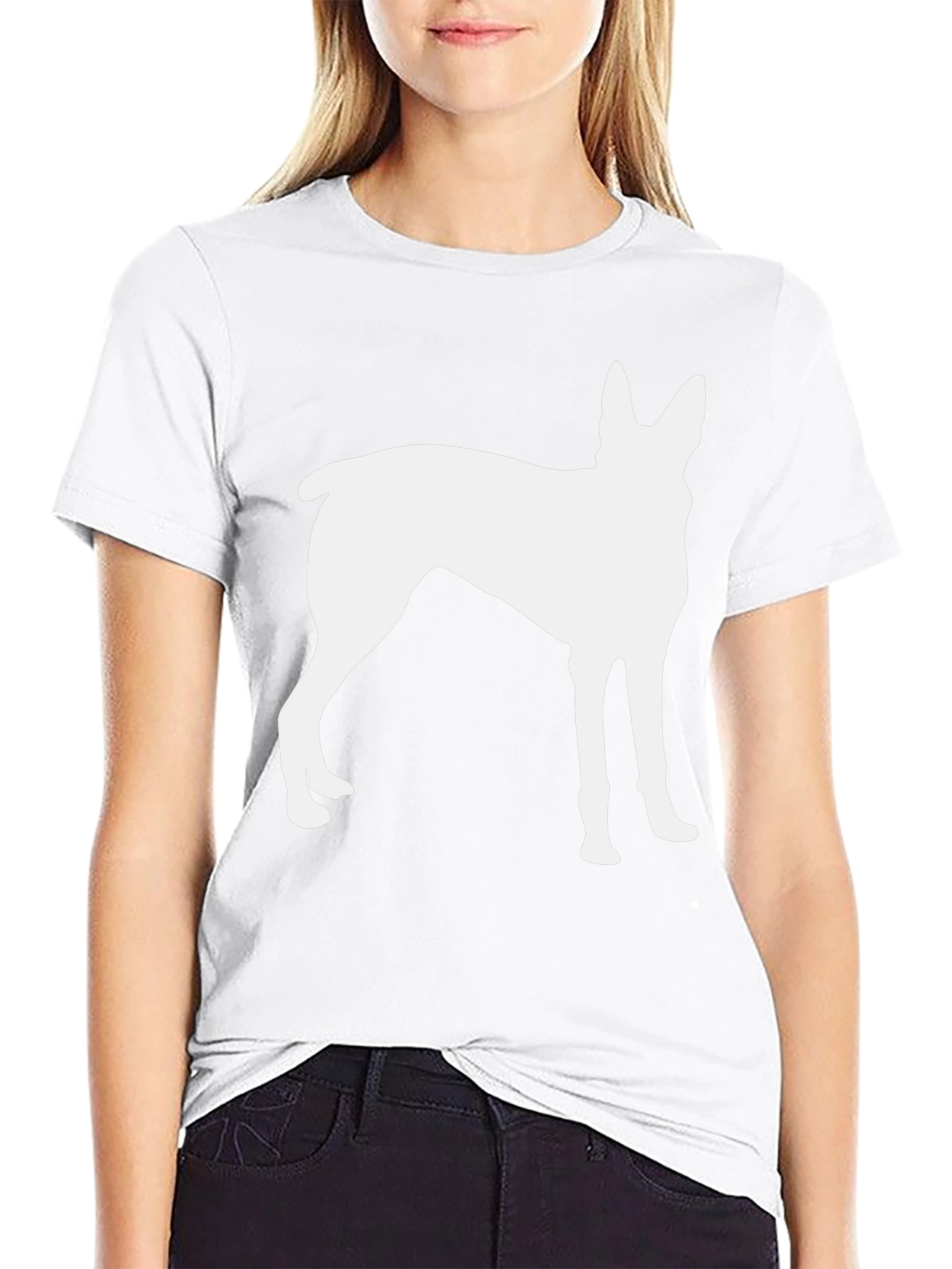 Dog Silhouette T-Shirt - Black