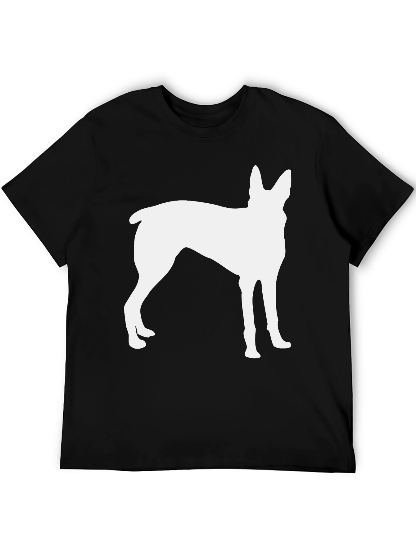 Dog Silhouette T-Shirt - Black