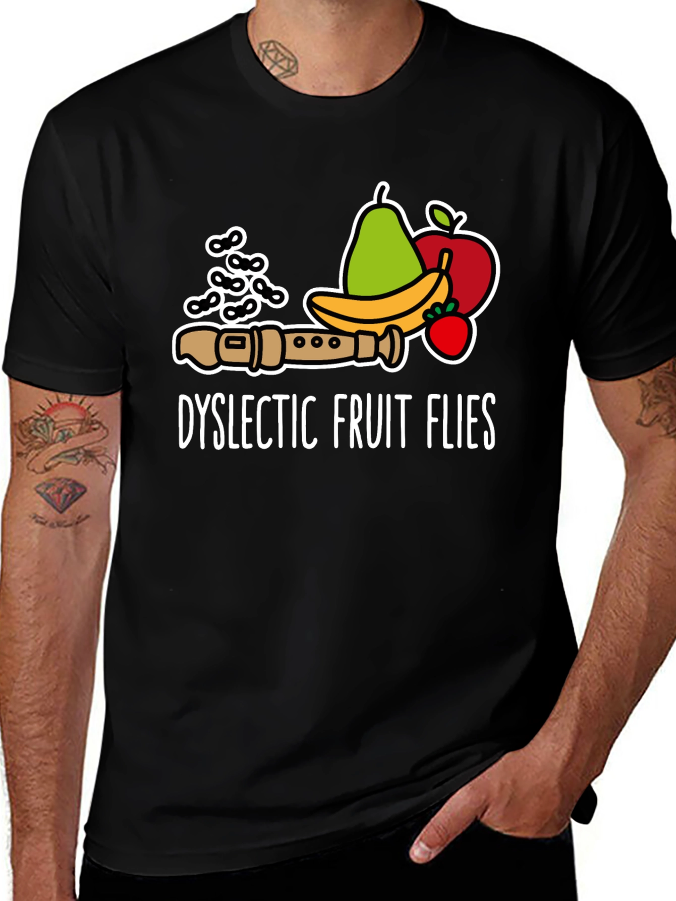 Dyslectic Fruit Flies Graphic T-Shirt