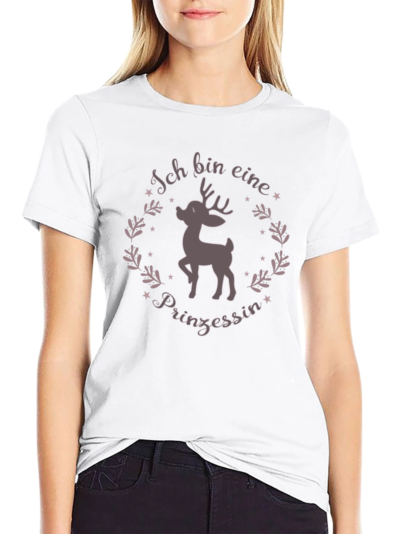 Ich Bin Eine Prinzessin Deer Graphic T-Shirt