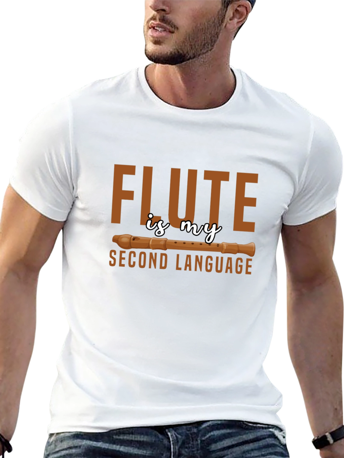 Flute Second Language Novelty T-Shirt