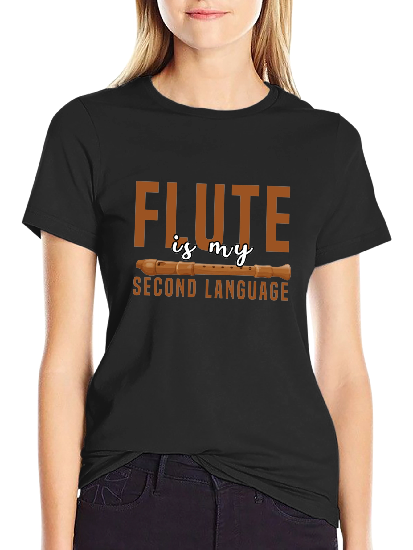 Flute Second Language Novelty T-Shirt