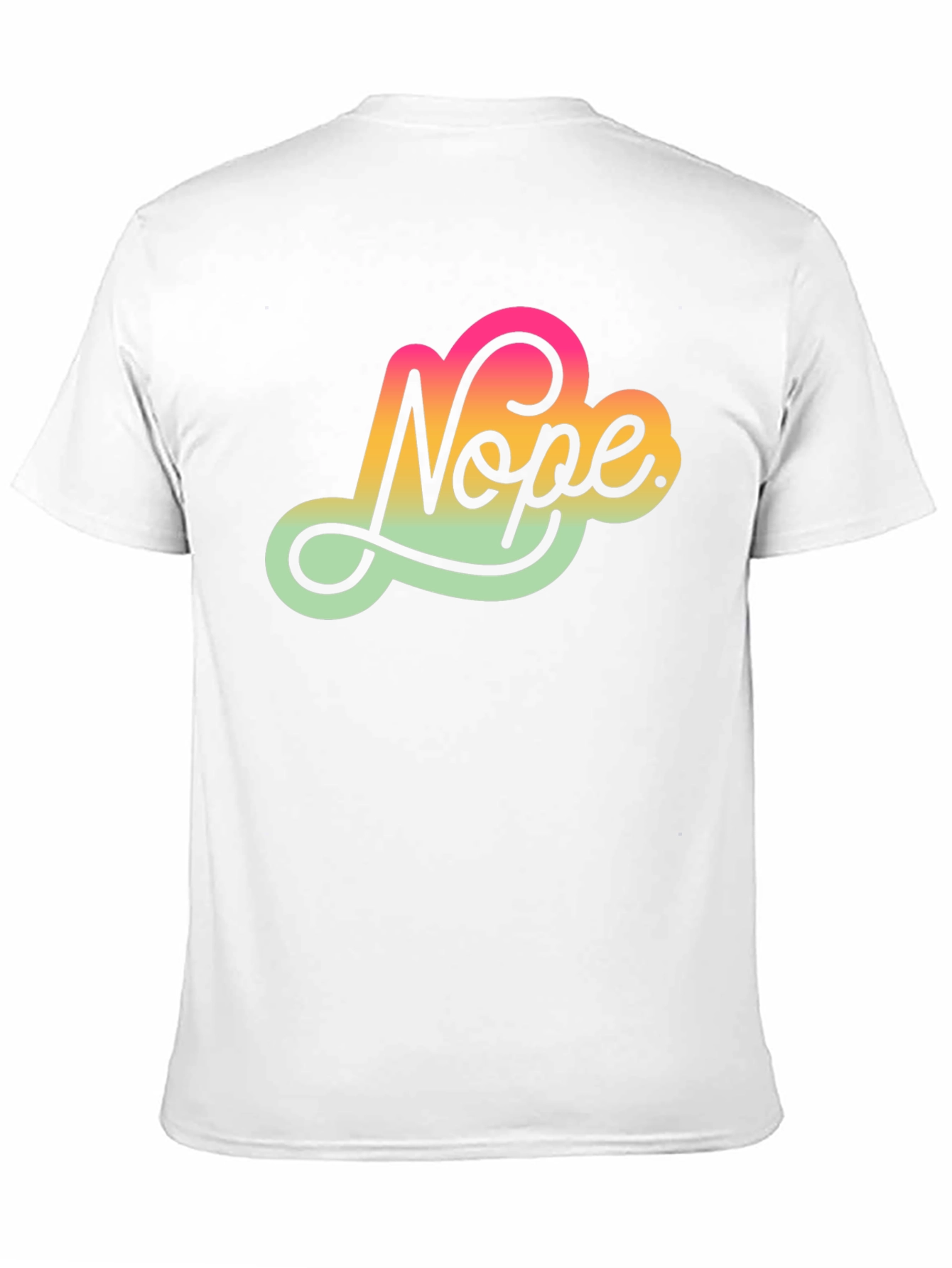 Nope Gradient Graphic T-Shirt - Trendy Casual Wear