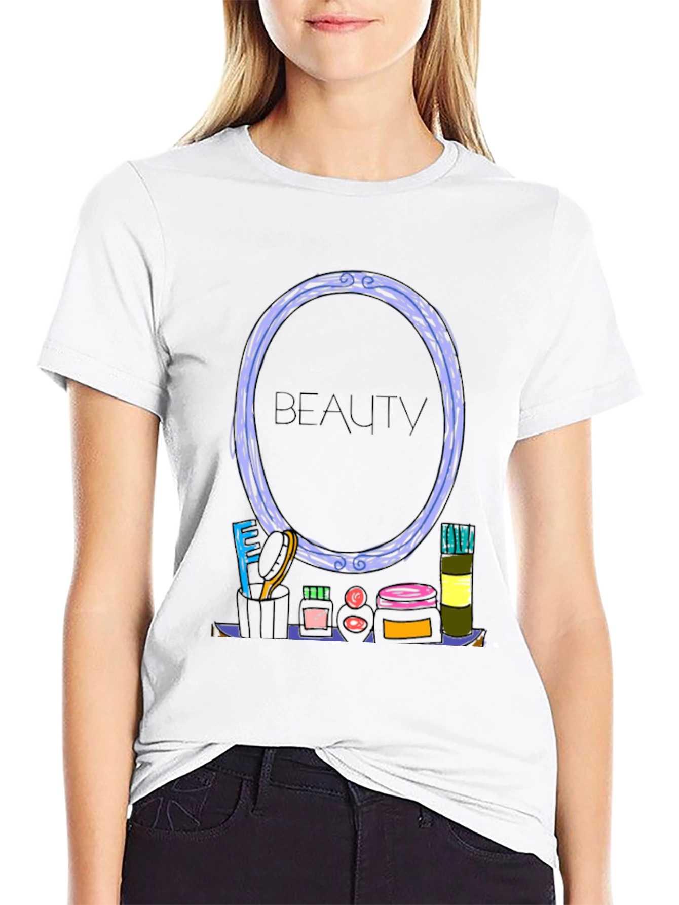 Beauty Themed Graphic T-Shirt