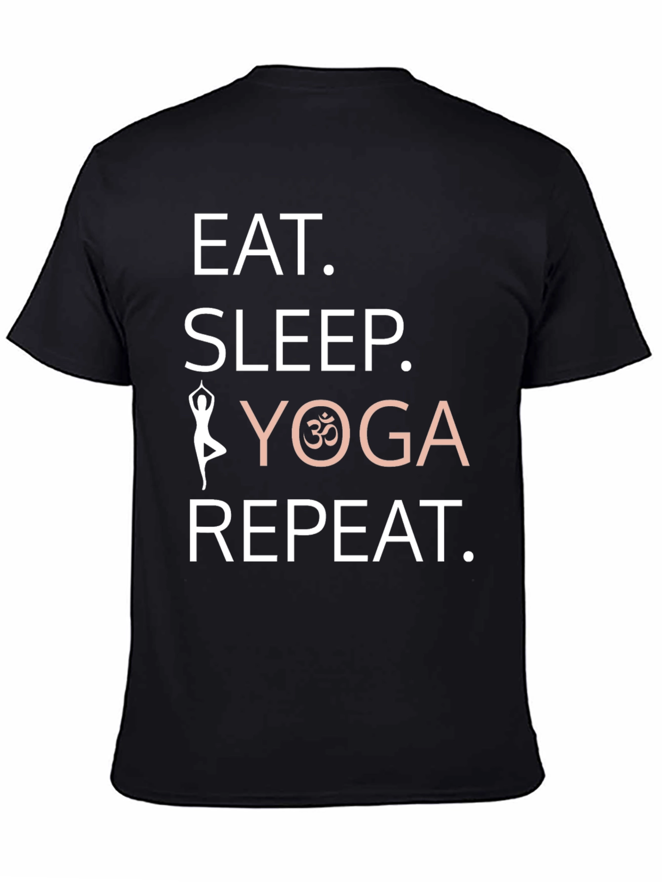 Eat Sleep Yoga Repeat Graphic T-Shirt