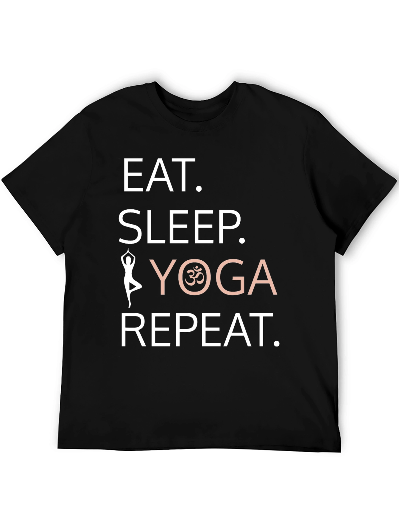 Eat Sleep Yoga Repeat Graphic T-Shirt