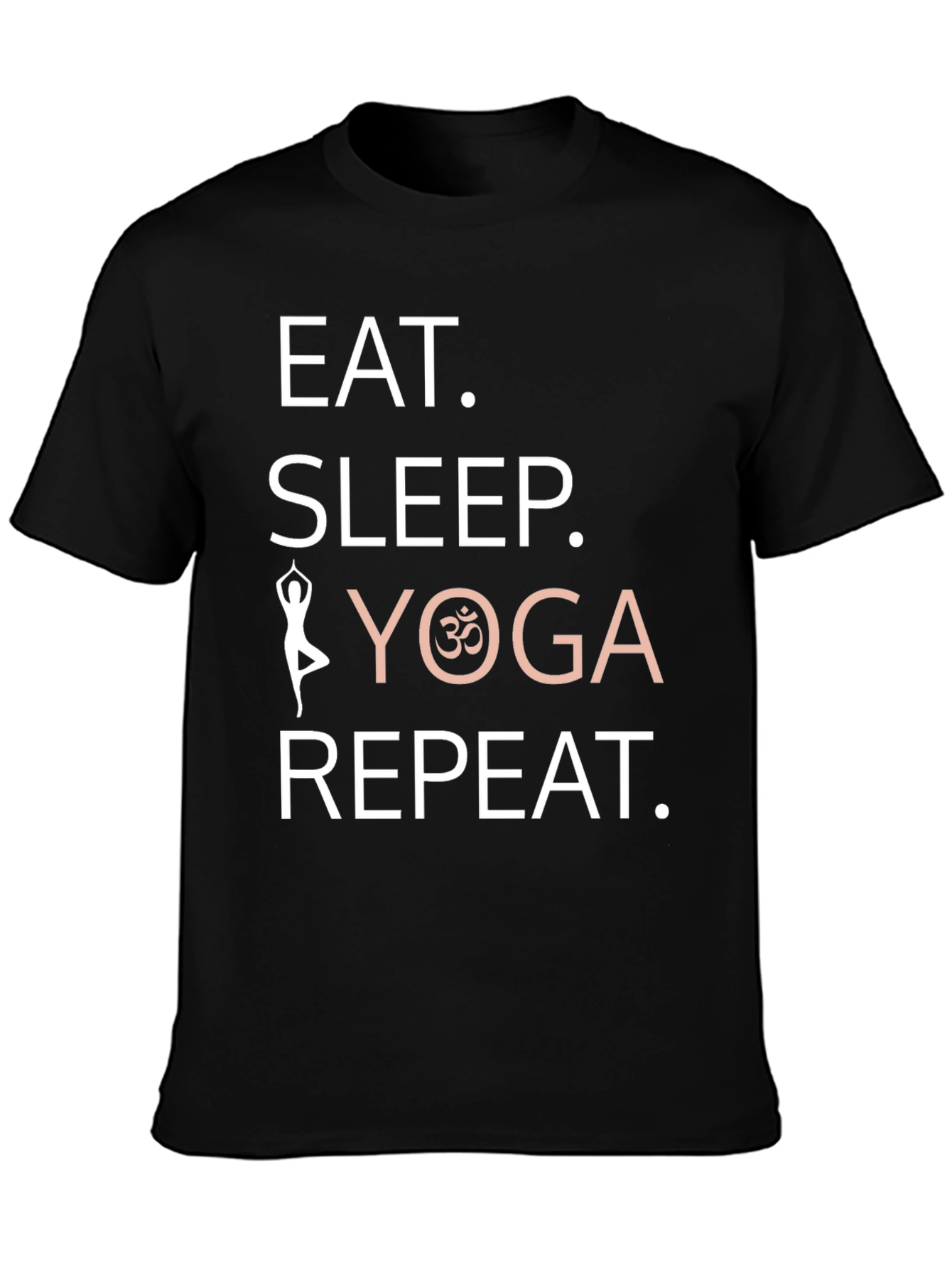 Eat Sleep Yoga Repeat Graphic T-Shirt