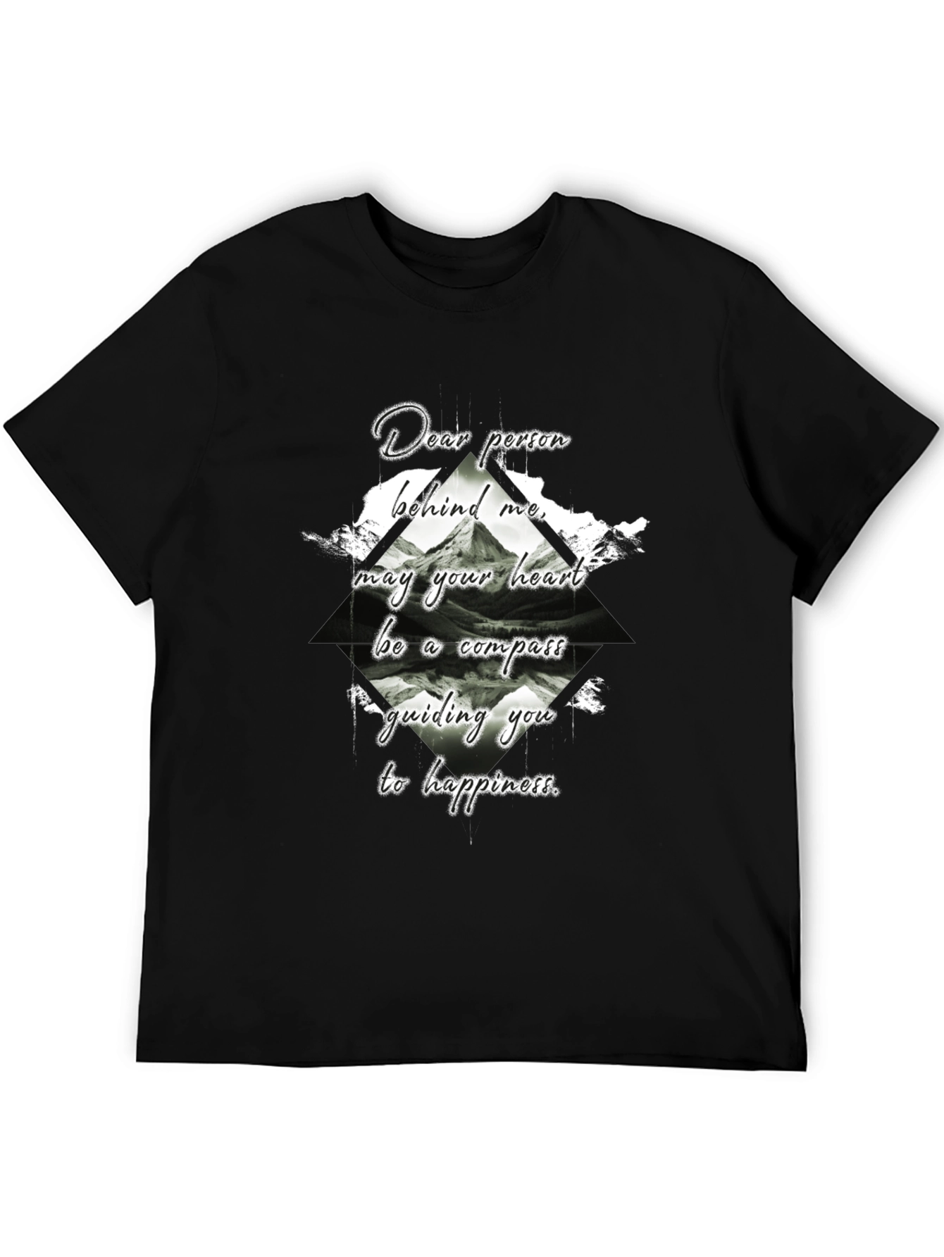 Compass Heart Graphic Tee - Black